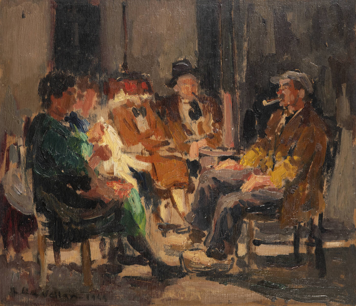 FELICE VELLAN - 'Interno' a Lussello di Villadeati dall. avv. E Augusto Buffaglia 1944