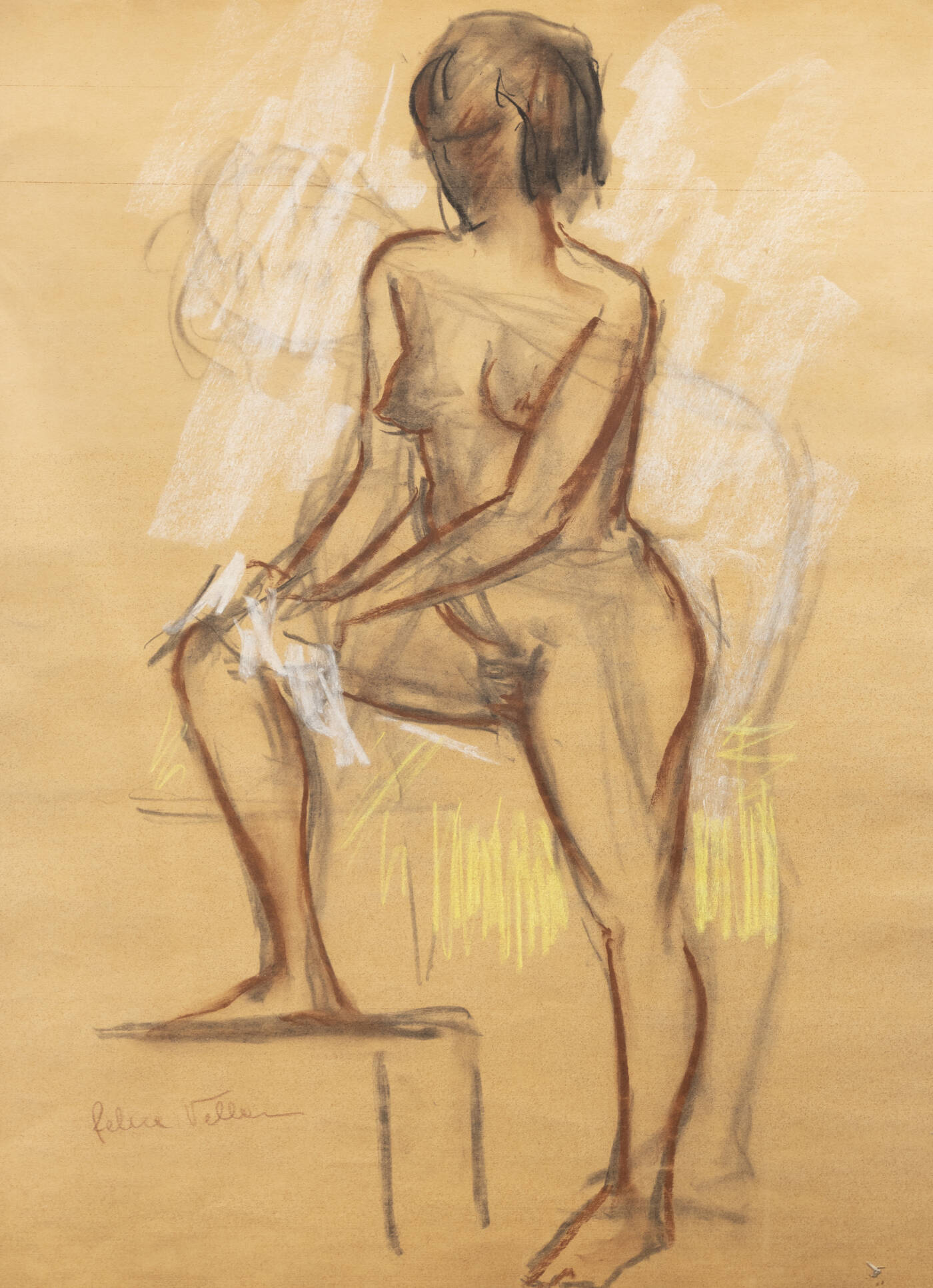 FELICE VELLAN - 'Nuda in posa'