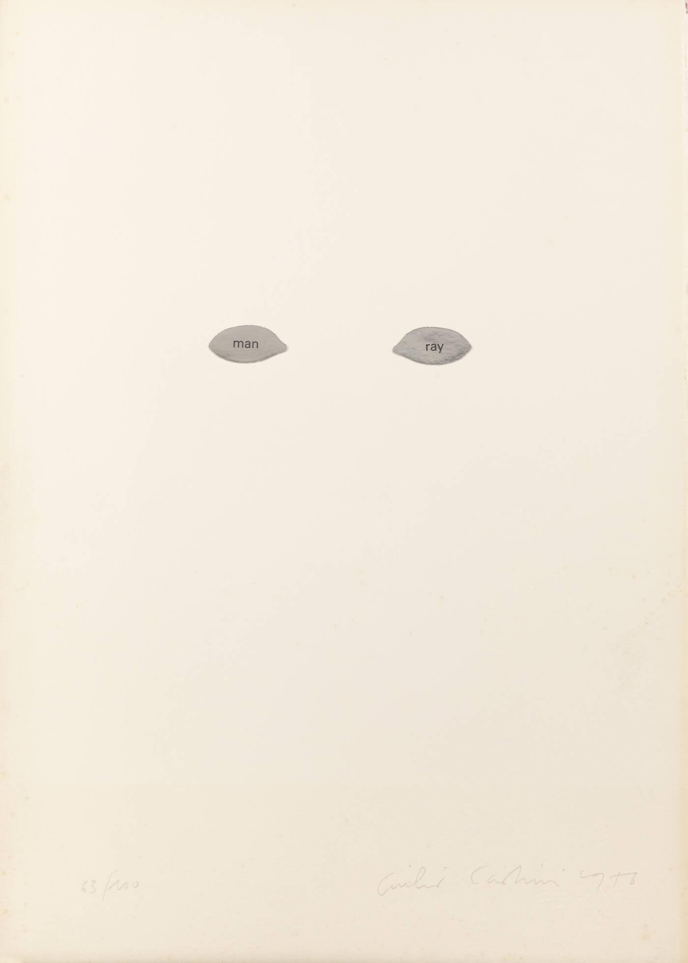 GIULIO PAOLINI - 'Senza titolo (Man Ray)' 1976