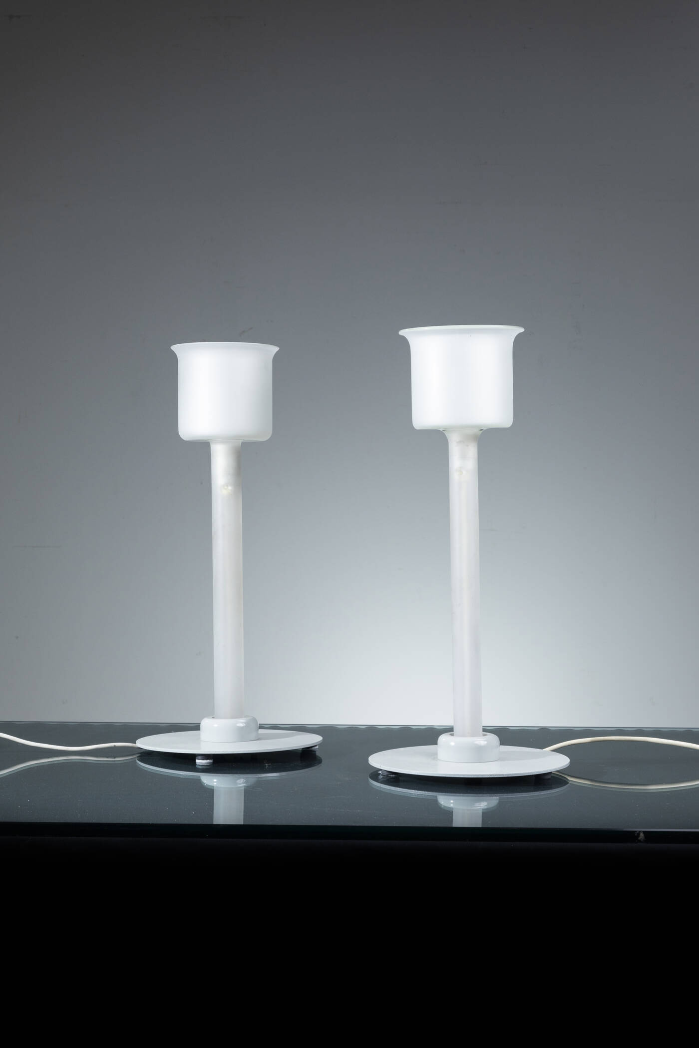 PIERO CASTIGLIONI, ROBERTO MENGHI - Coppia di lampade da tavolo mod. Canna