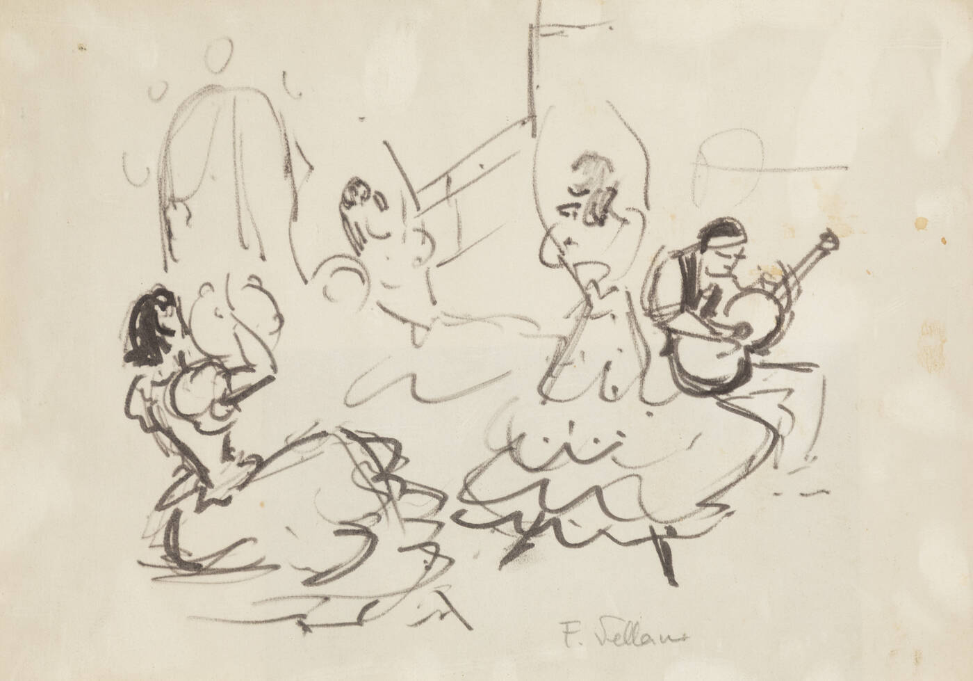 FELICE VELLAN - 'Suonatori e danzatrici'