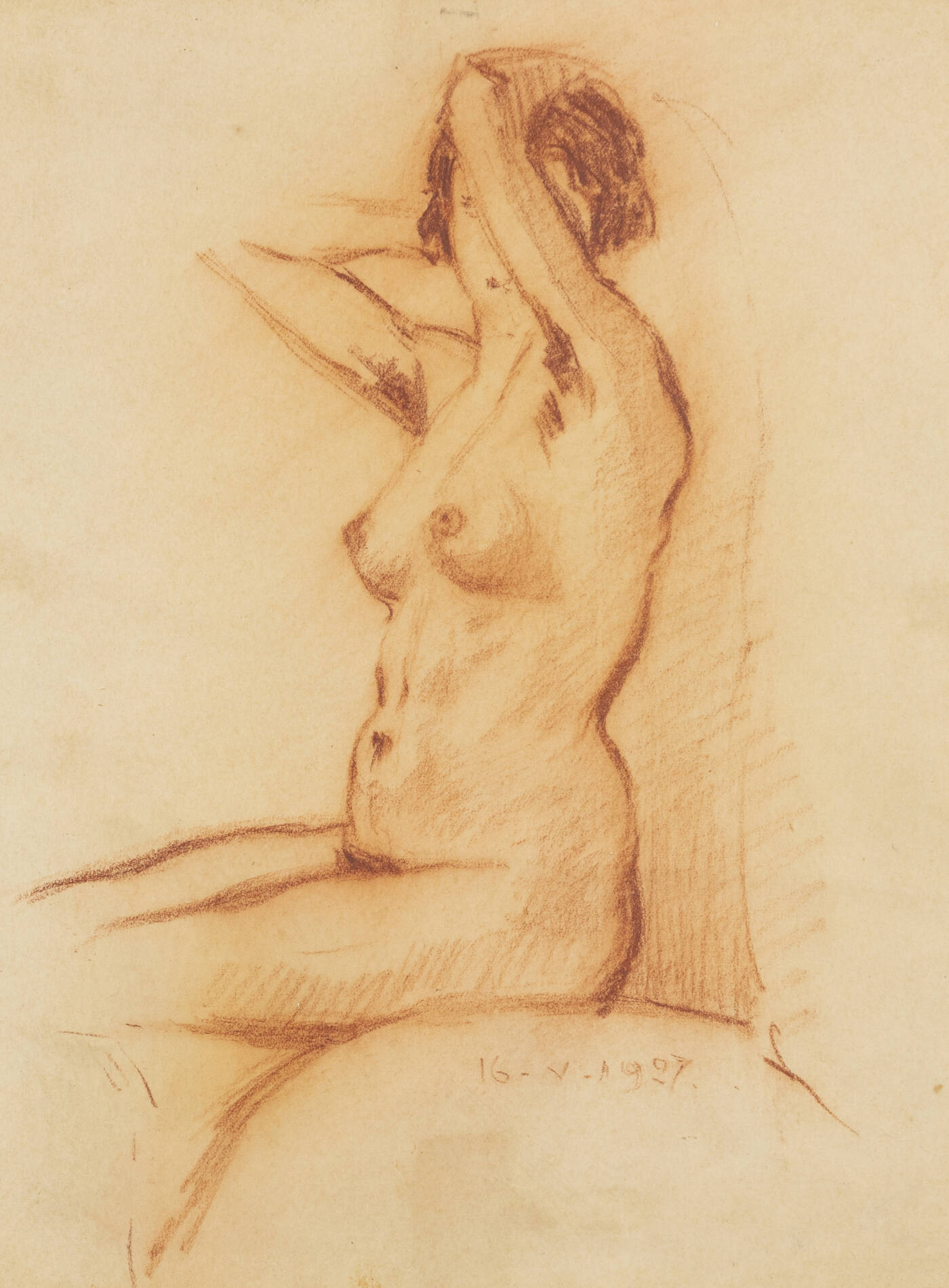 FELICE VELLAN - 'Nuda seduta' 16-V-1927