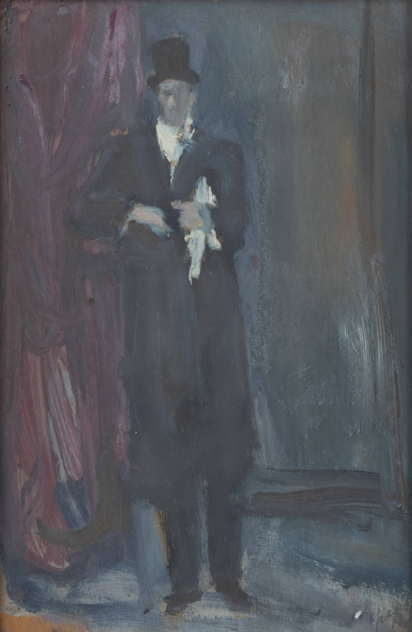 LUIGI SPAZZAPAN - 'Uomo con cilindro' 1938