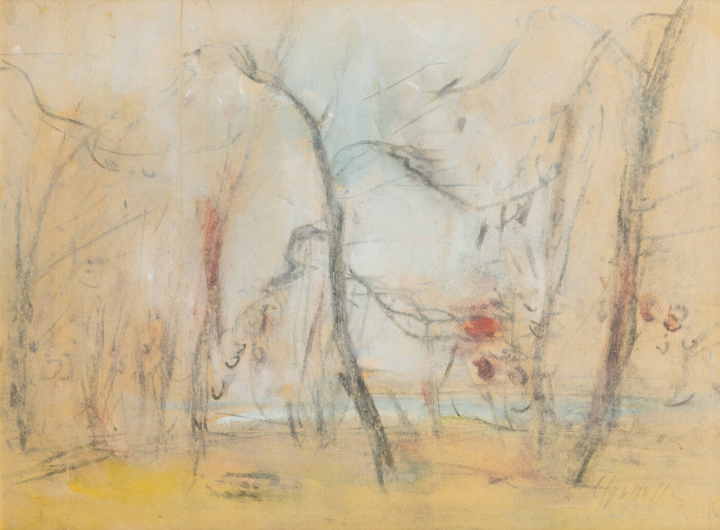 LUIGI SPAZZAPAN - 'Paesaggio autunnale' 1933 