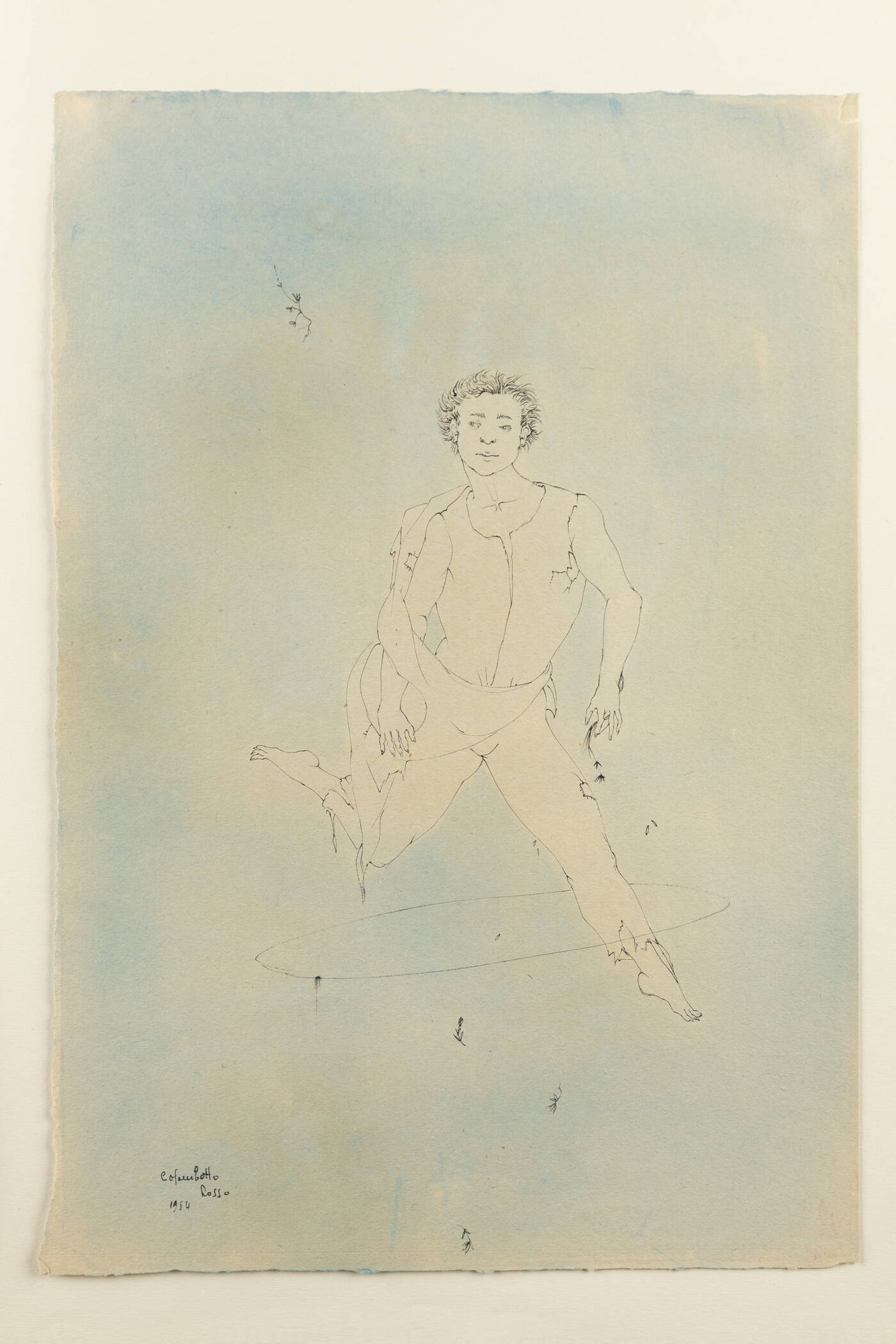 ENRICO COLOMBOTTO ROSSO - 'Figura maschile' 1954