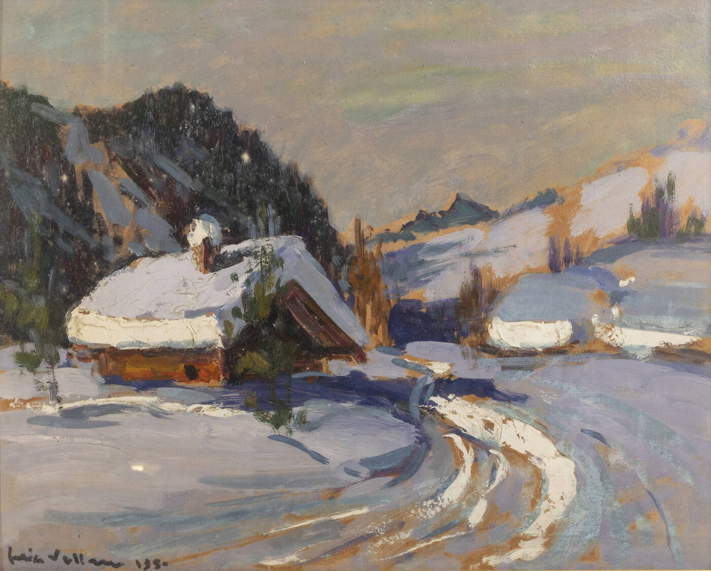 FELICE VELLAN - 'Impressione in Diableret-Aigle (Svizzera)' 1930
