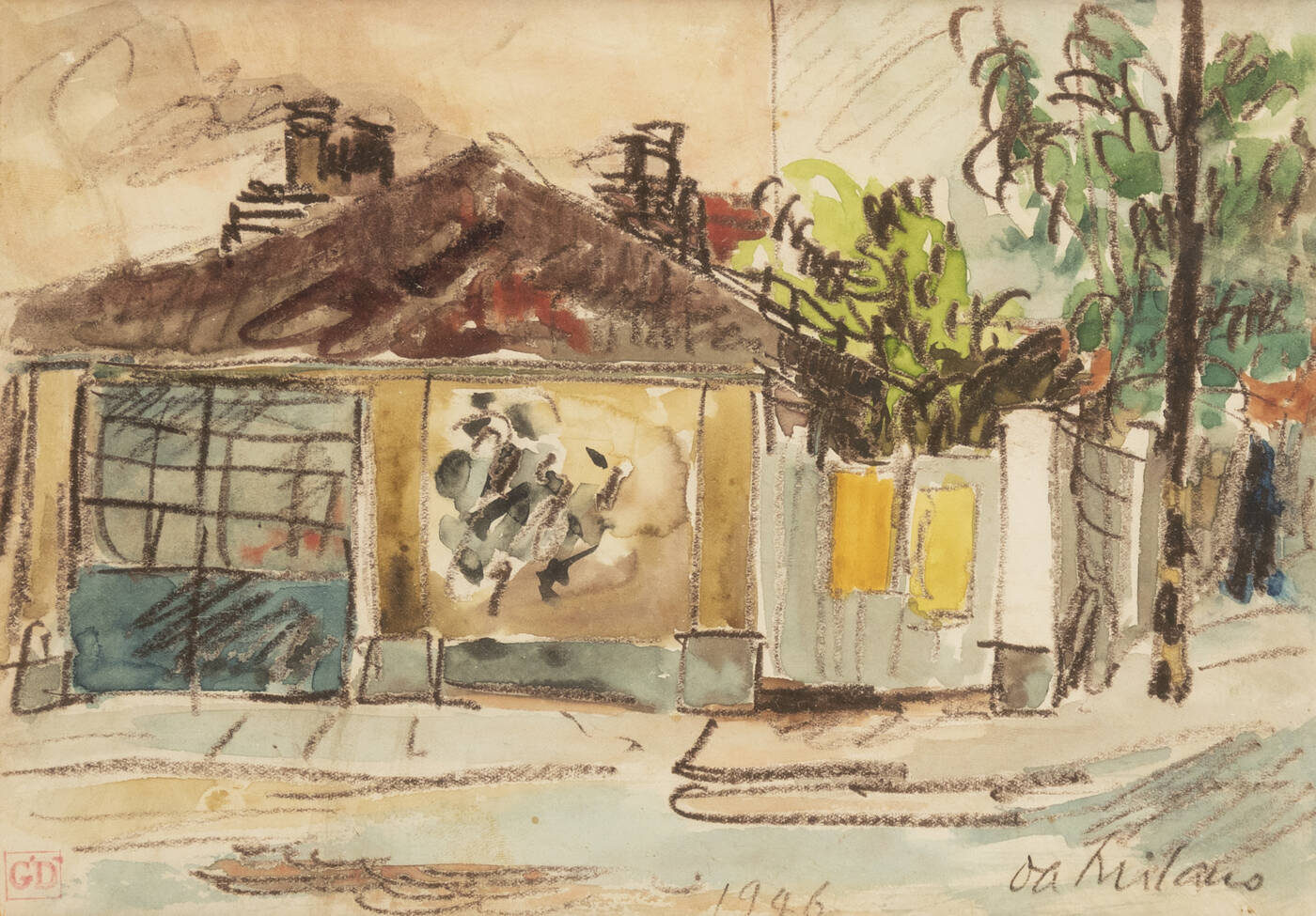 GIULIO DA MILANO - 'Casa di paese' 1946