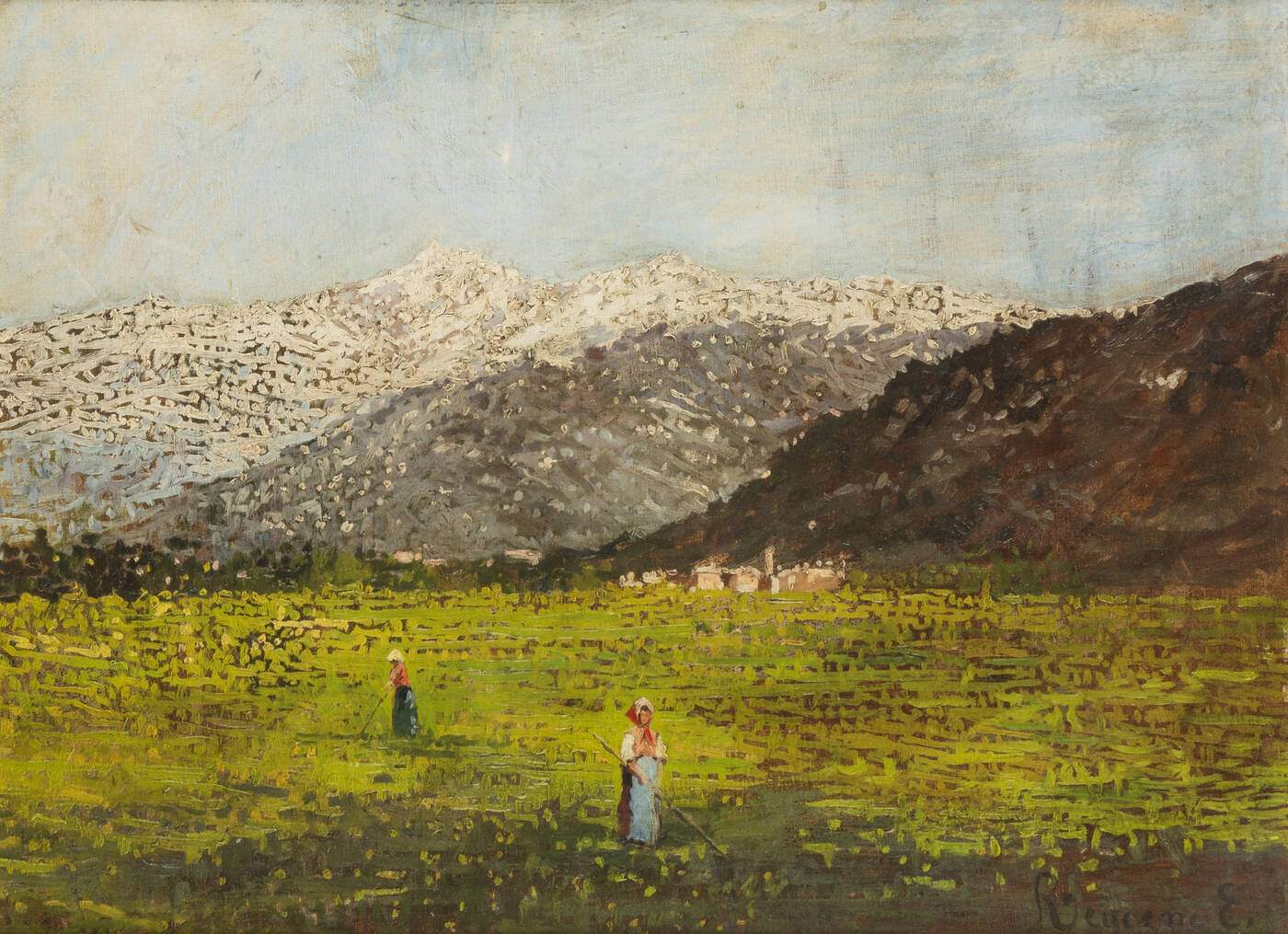 REYCEND ENRICO (attribuito) - 'Paesaggio montano'