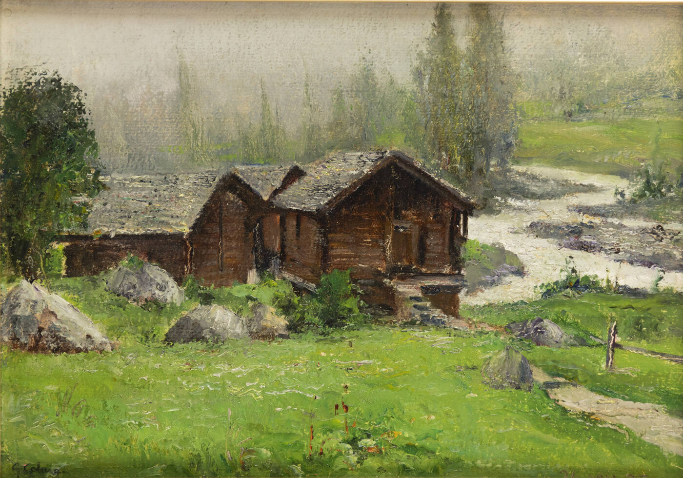 GIOVANNI COLMO - 'Grange nei pressi del torrente', 24 VIII 35