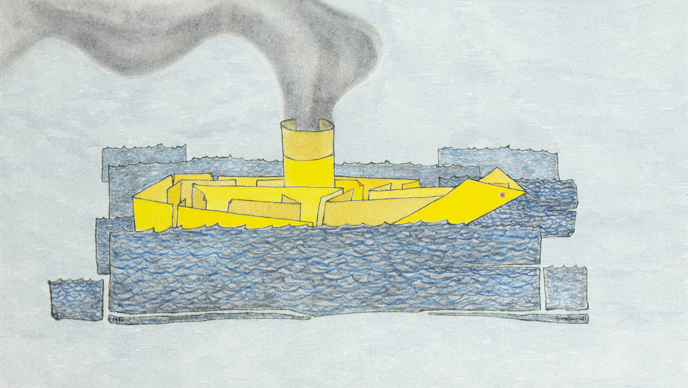 FRANCESCO CASORATI - 'Il bastimento giallo' 1986