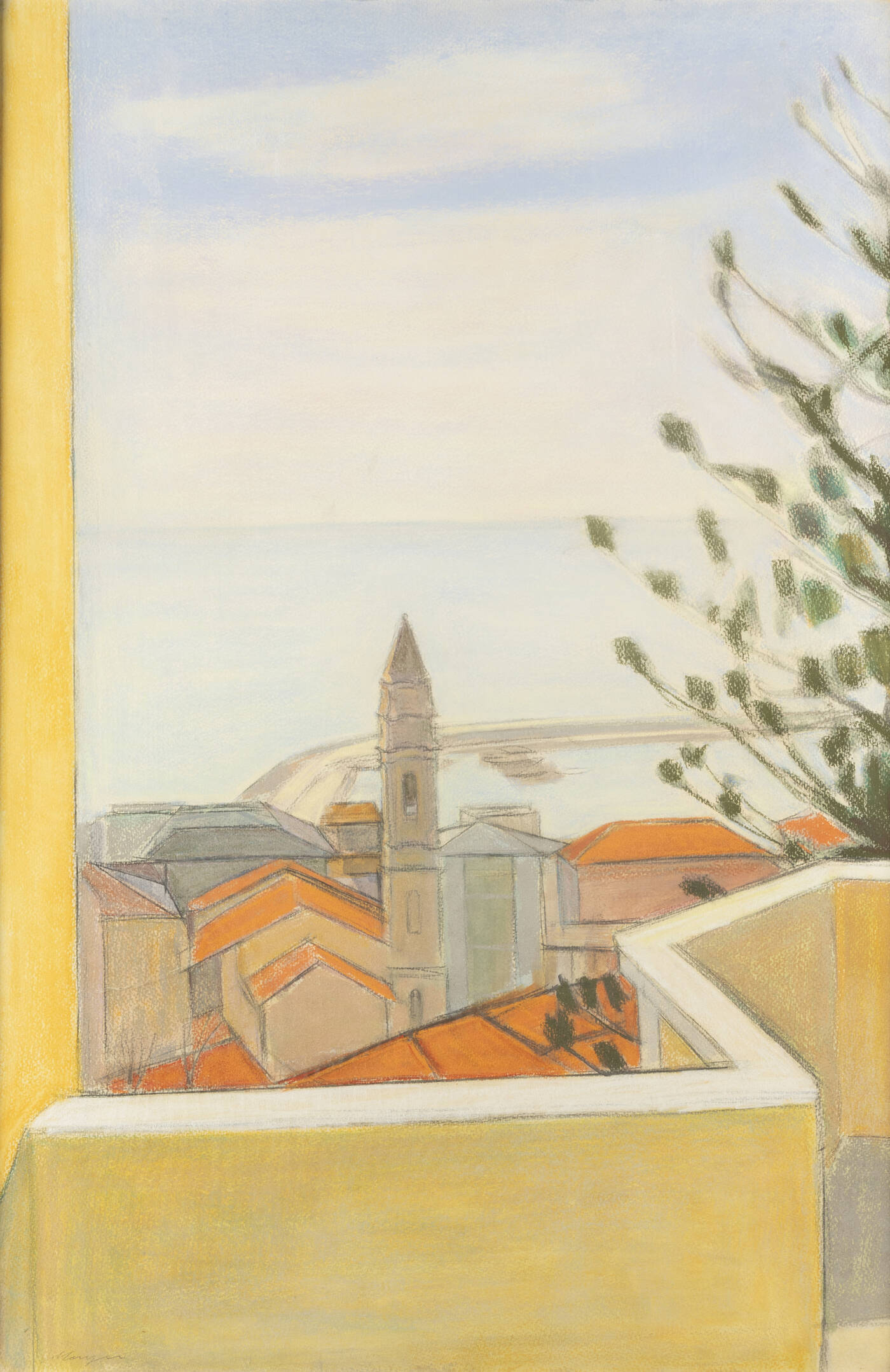 FRANCESCO MENZIO - 'Veduta su paese'