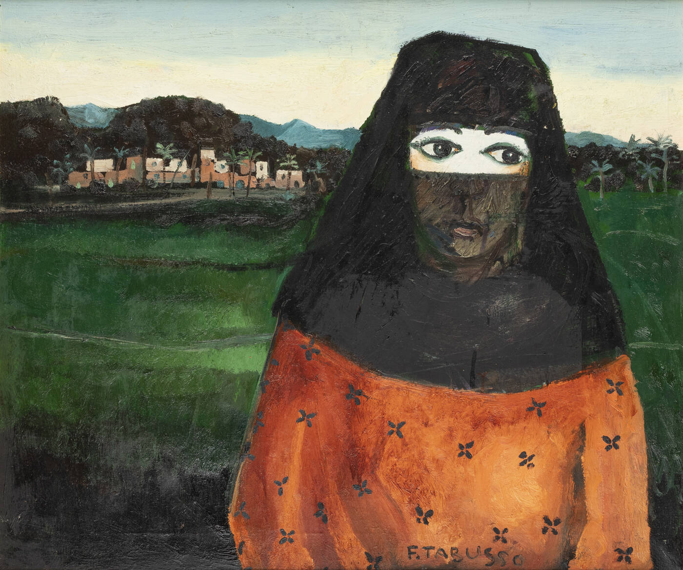 FRANCESCO TABUSSO - 'Odalisca nel paesaggio o Odalisca' (1979)