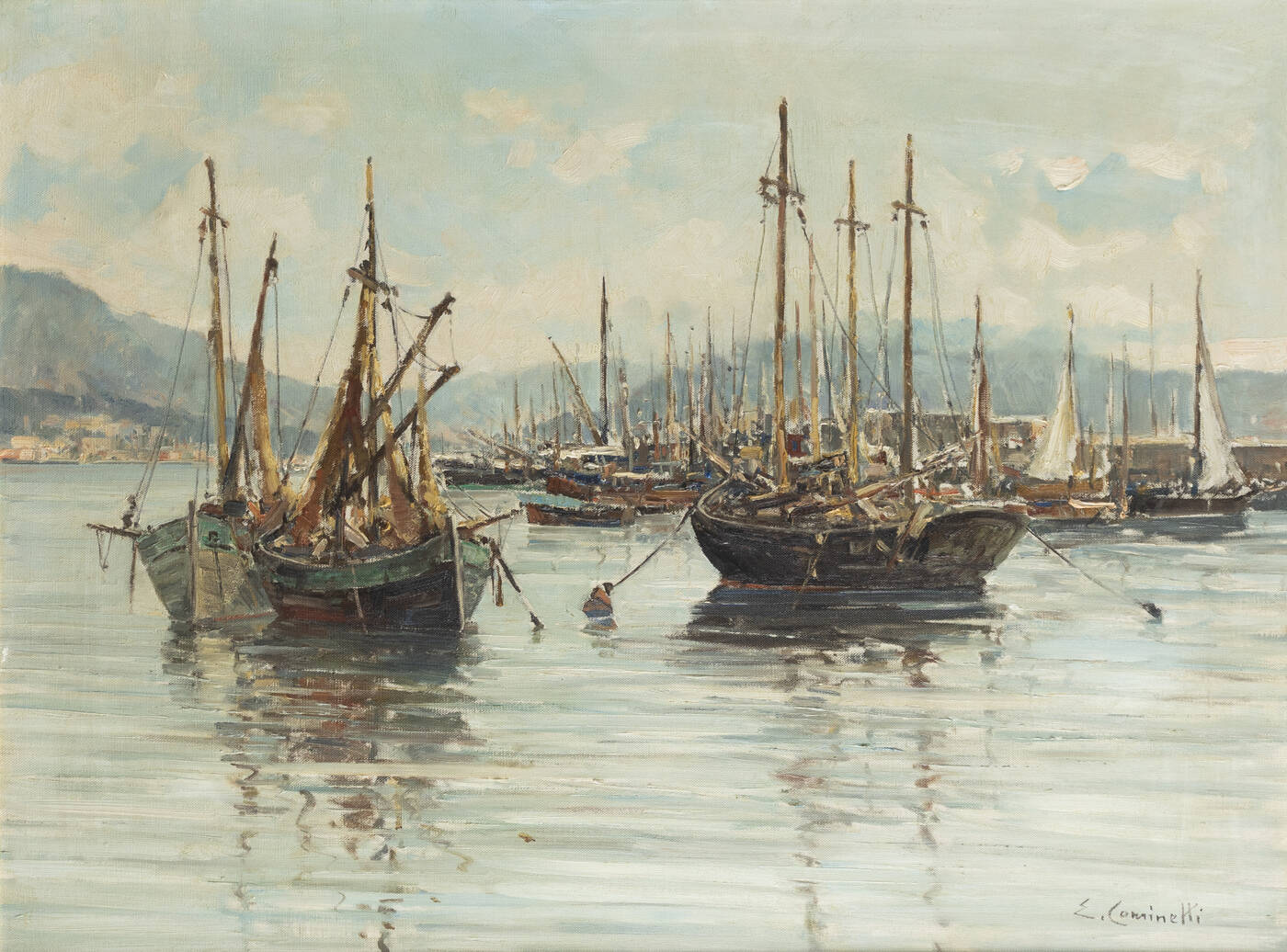 ERNESTO COMINETTI - 'Il porto', 1969