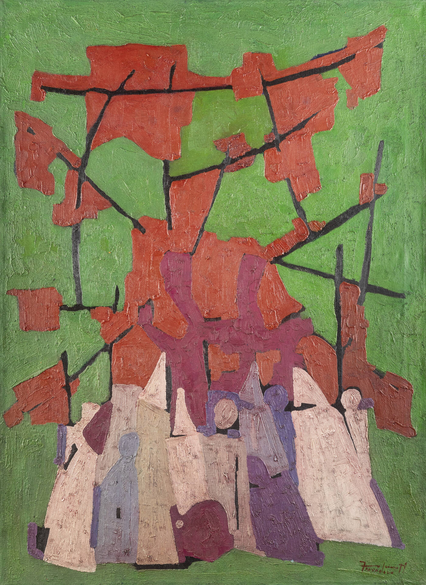 FRANCESCO CASORATI - 'Frati' 1958