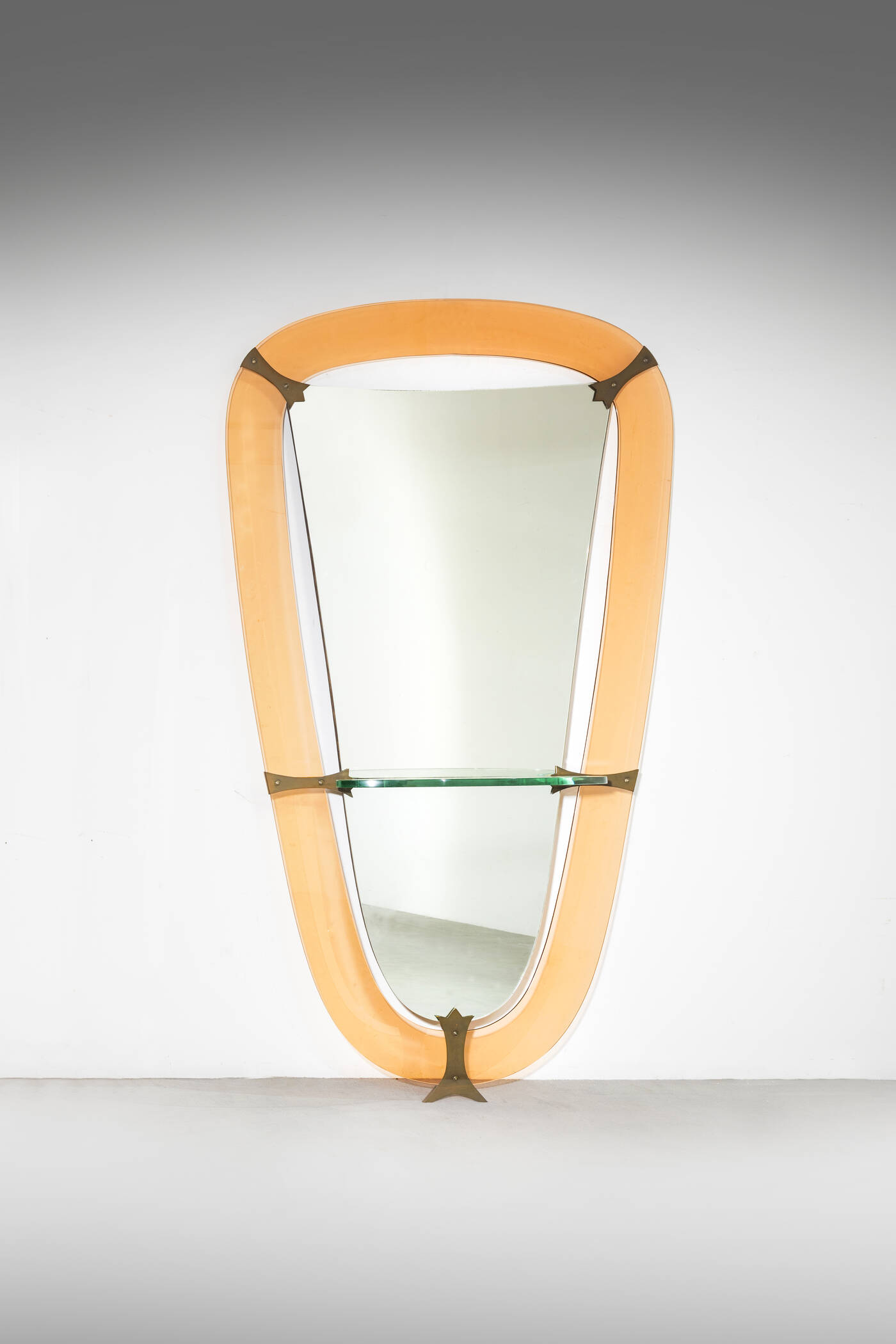 CRISTAL ART - Specchiara da terra con mensola 