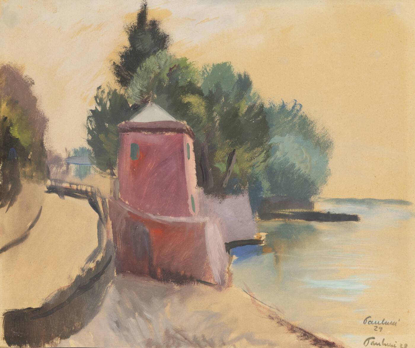 ENRICO PAULUCCI - 'Varigotti (Casa rossa a Santa Margherita)' 1929