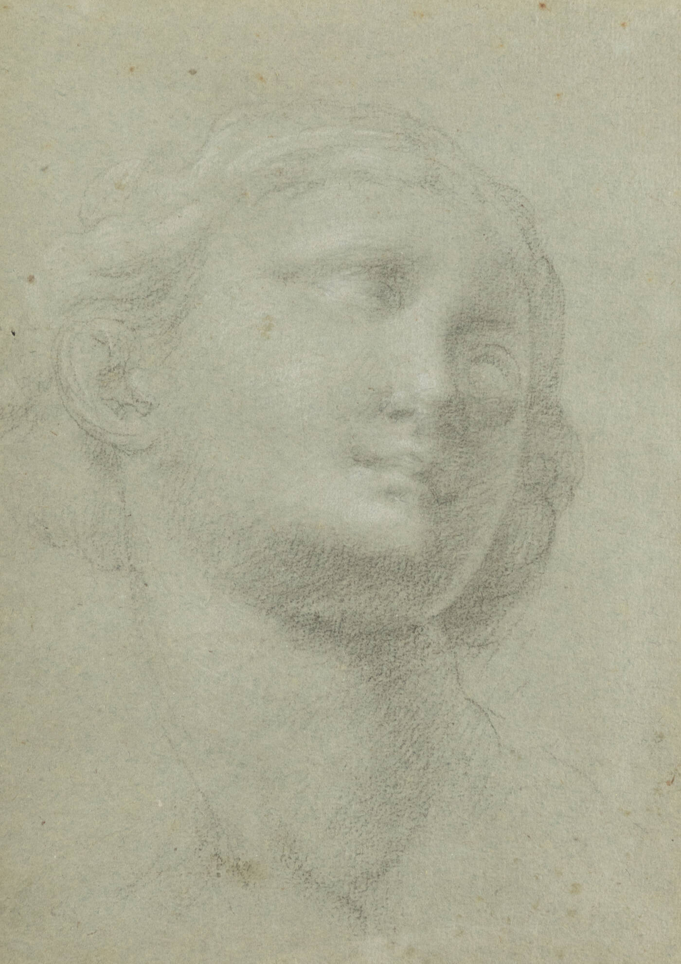PITTORE ANONIMO - a-'Volto femminile' <br>b-'Studio di corpi' 