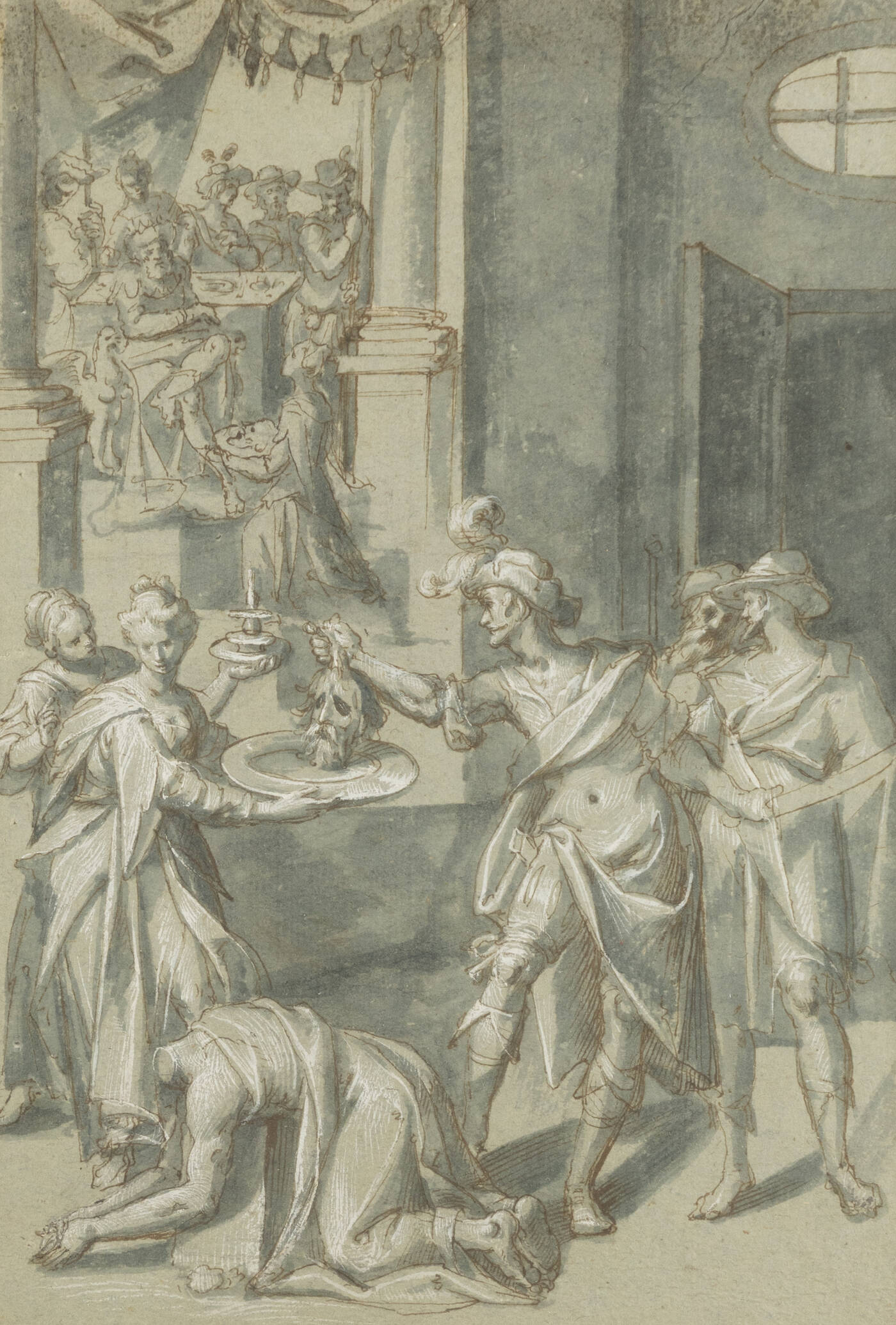 PITTORE ANONIMO - 'Salomè e la decapitazione di San Giovanni Battista' 