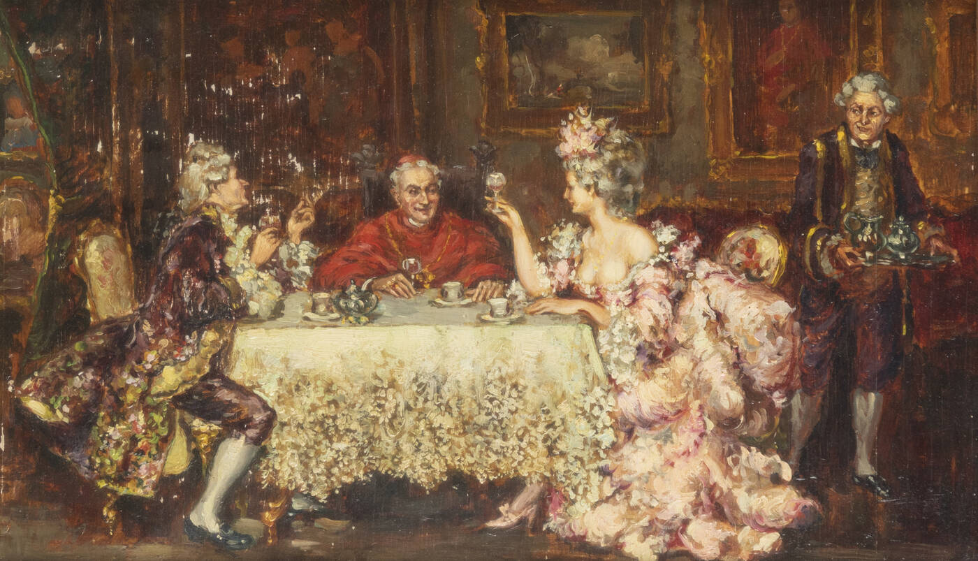 PITTORE ANONIMO - 'Alla tavola'