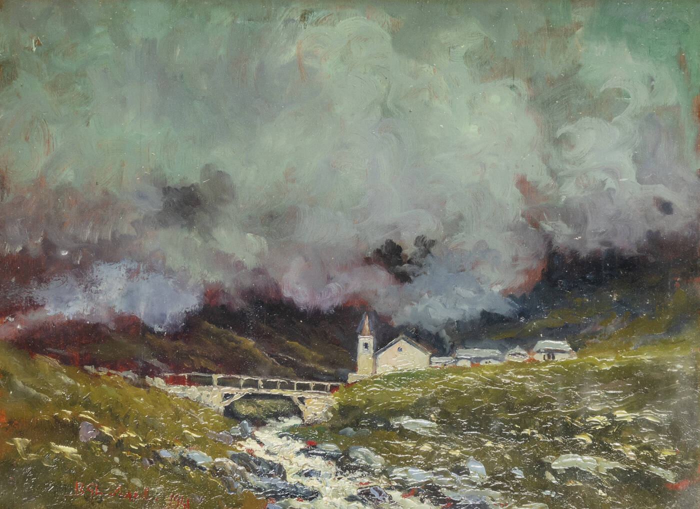 BENEDETTO GHIVARELLO - 'Paesaggio' 1941