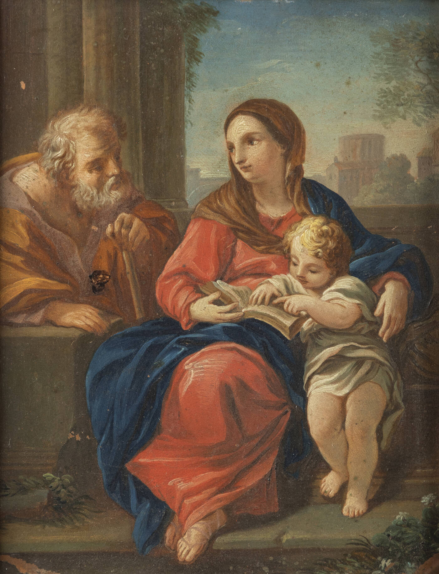 PITTORE ANONIMO - 'Sacra Famiglia' XVIII secolo