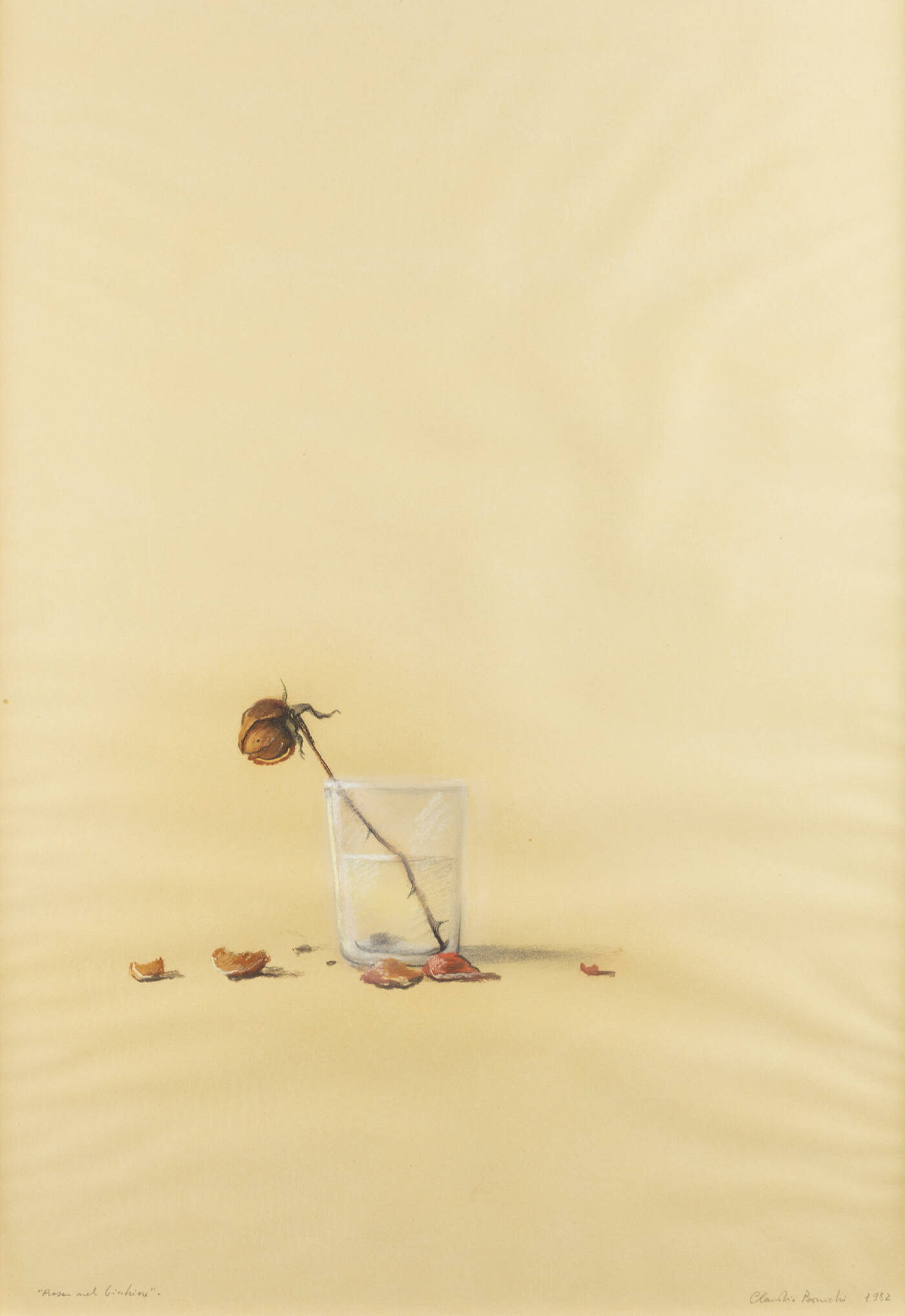 CLAUDIO BONICHI - 'Rosa nel bicchiere' 1982