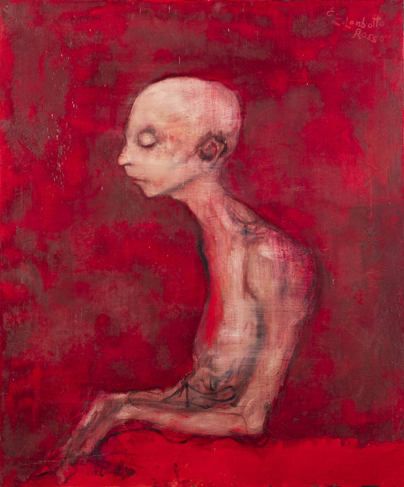 ENRICO COLOMBOTTO ROSSO - 'Figura di profilo'