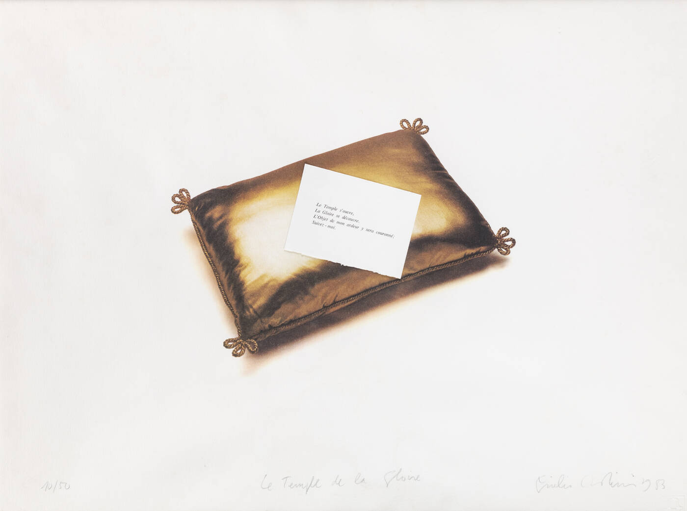 GIULIO PAOLINI - 'Le Temple de la Gloire' 1983