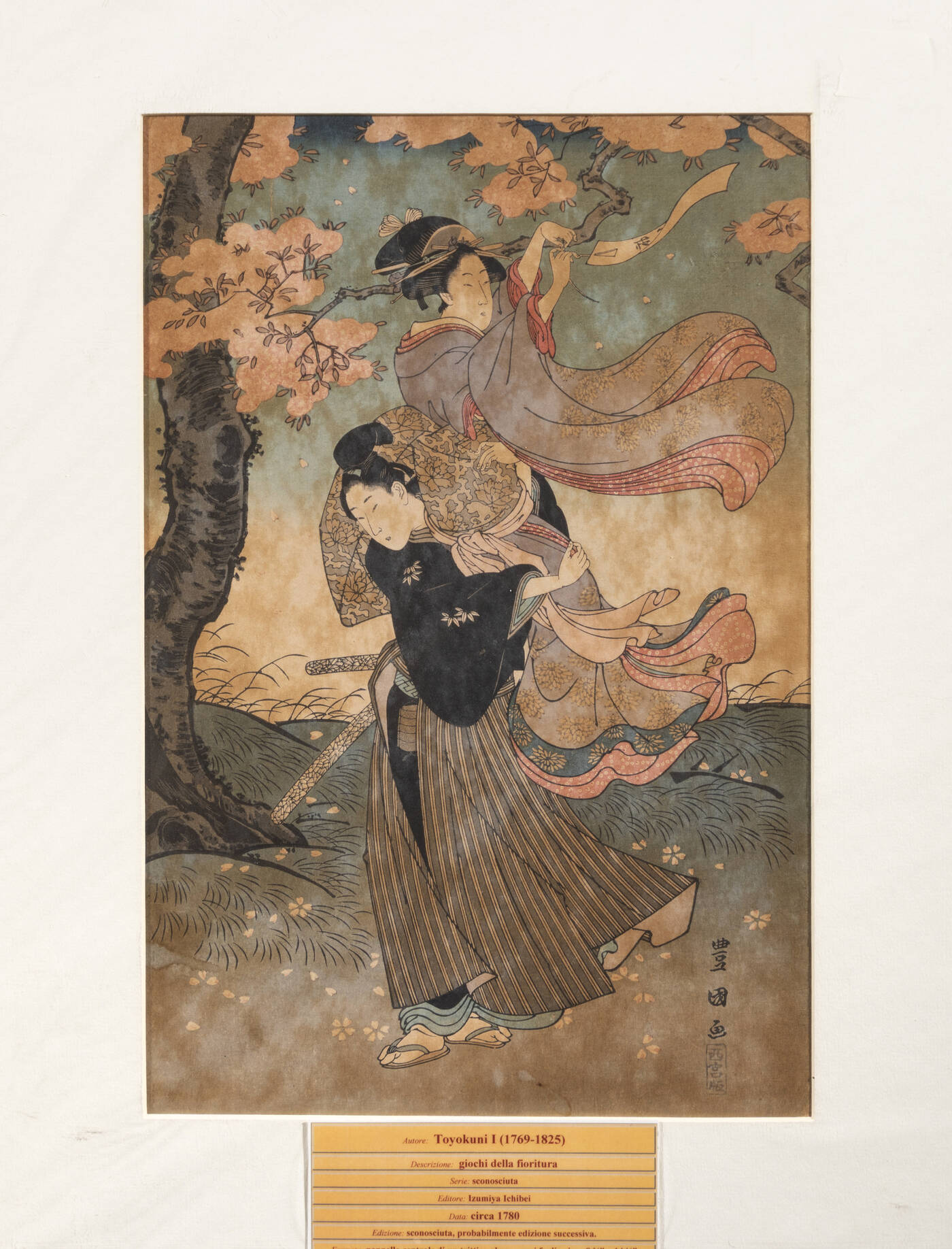 TOYOKUNI UTAGAWA - 'Giochi della fioritura', 1780 circa