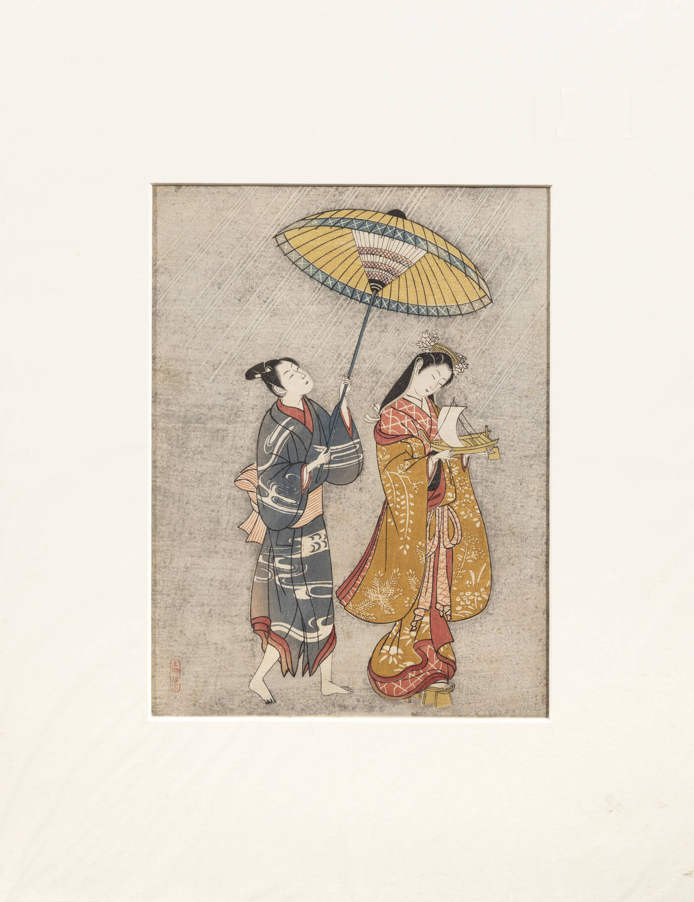 HARUNOBU SUZUKI - 'Le vele che rientrano al porto'