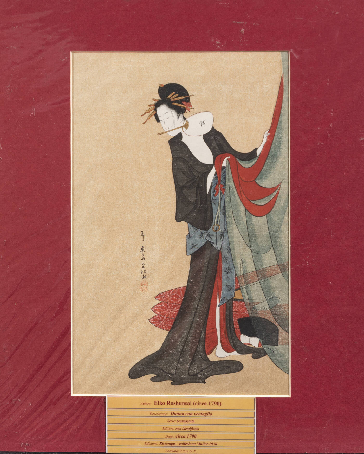 EIKO ROSHUNSAI - 'Donna con ventaglio', 1790 circa