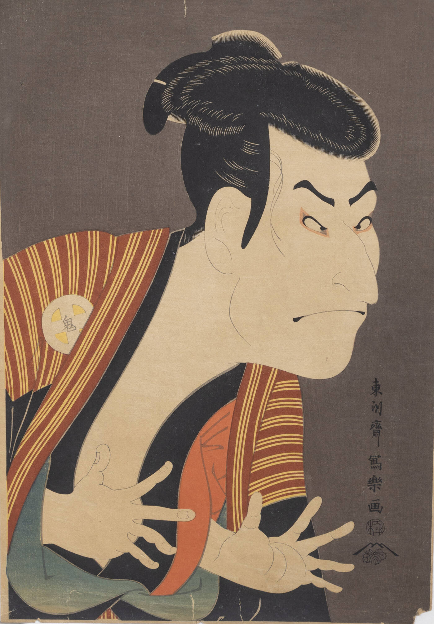 SHARAKU TOSHUSAI - Stampa con figura maschile