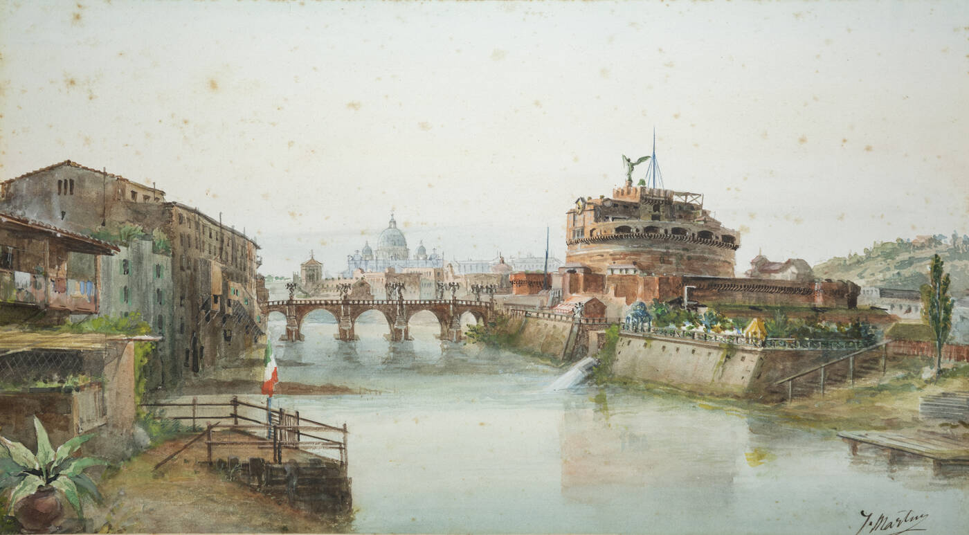 JOHN MARTIN,  (attribuito a) - 'Veduta di Roma'