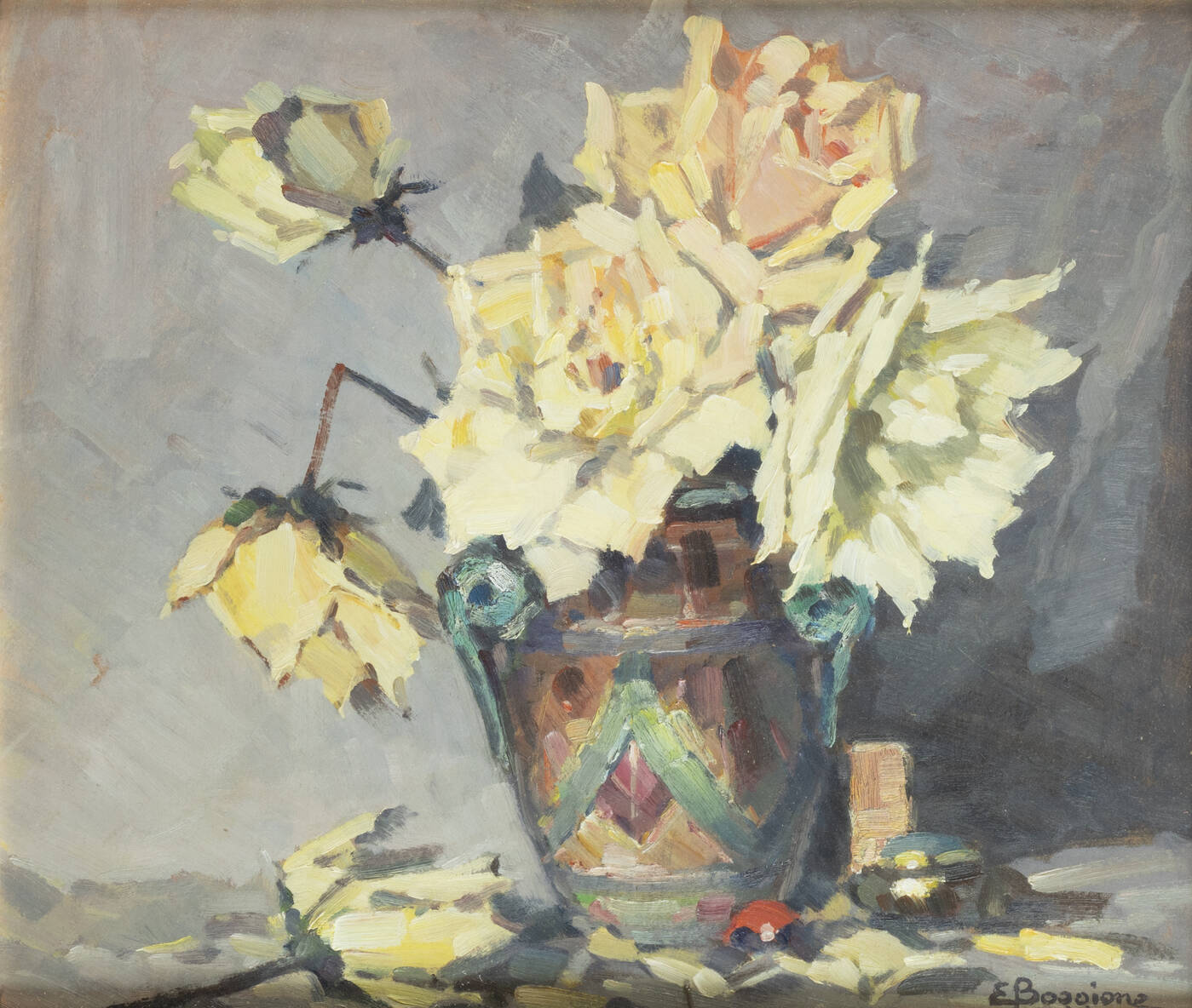 ENRICO BOGGIONE - 'Rose nel vaso'