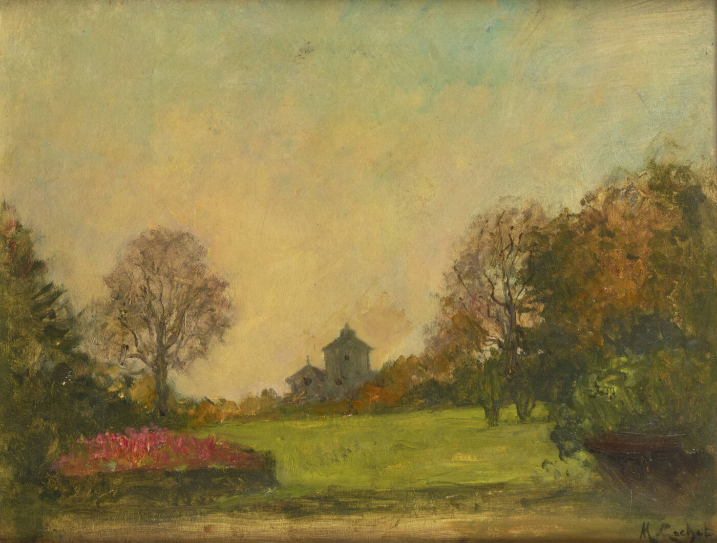 MARIO GACHET - 'Paesaggio con chiesa'