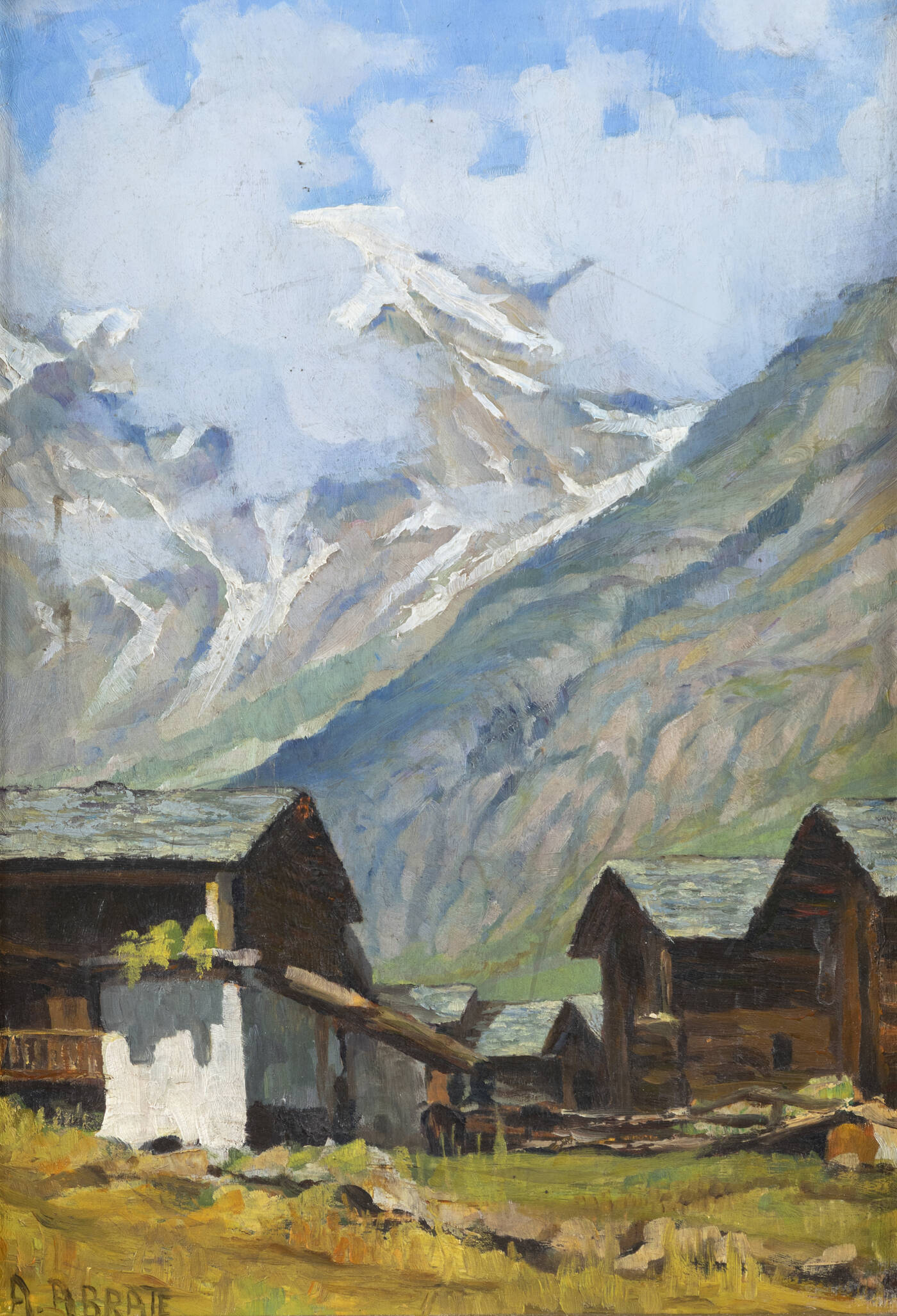ANGELO ABRATE - 'Paesaggio di montagna' maggio 1925