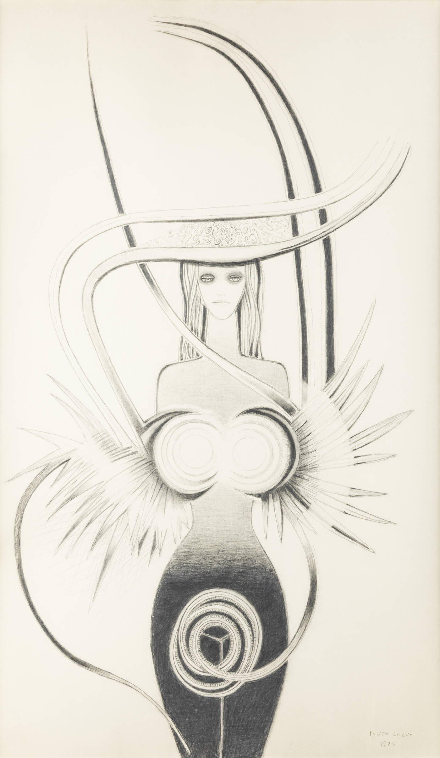 PONTE CORVO (Raffaele Pontecorvo) - 'Senza titolo' 1980