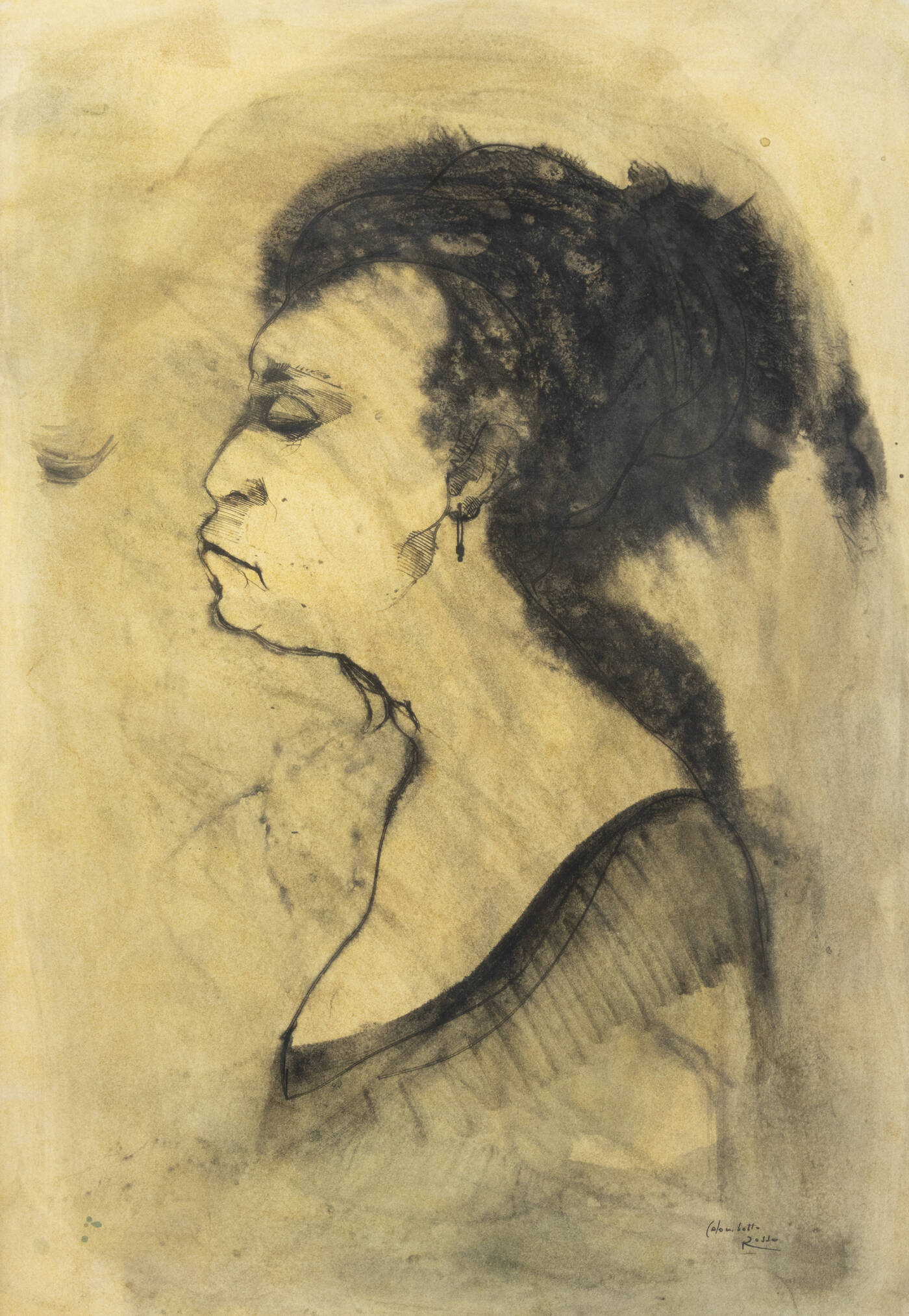 ENRICO COLOMBOTTO ROSSO - 'Profilo di donna'