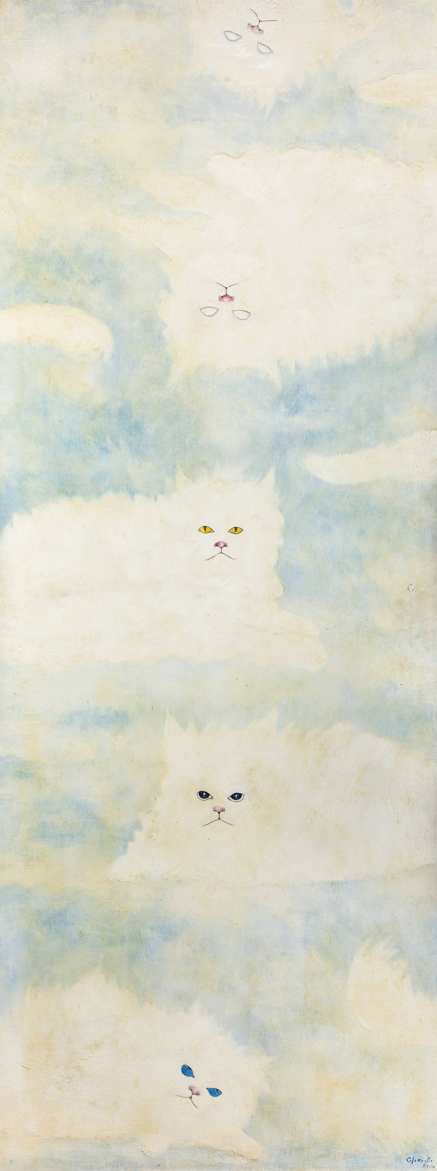 ENRICO COLOMBOTTO ROSSO - 'Porta con gatti'