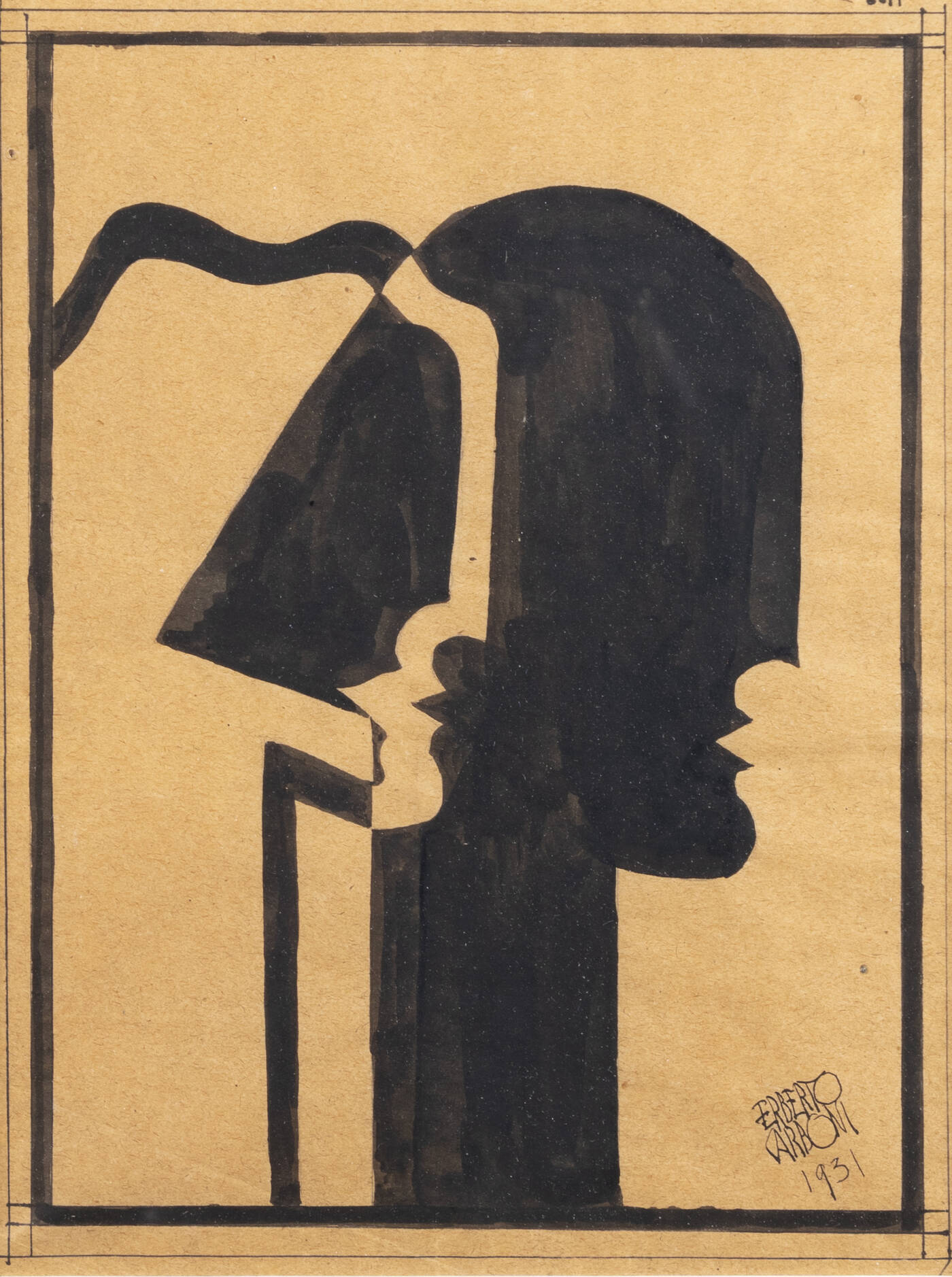 ERBERTO CARBONI - 'Profili di volto' 1931