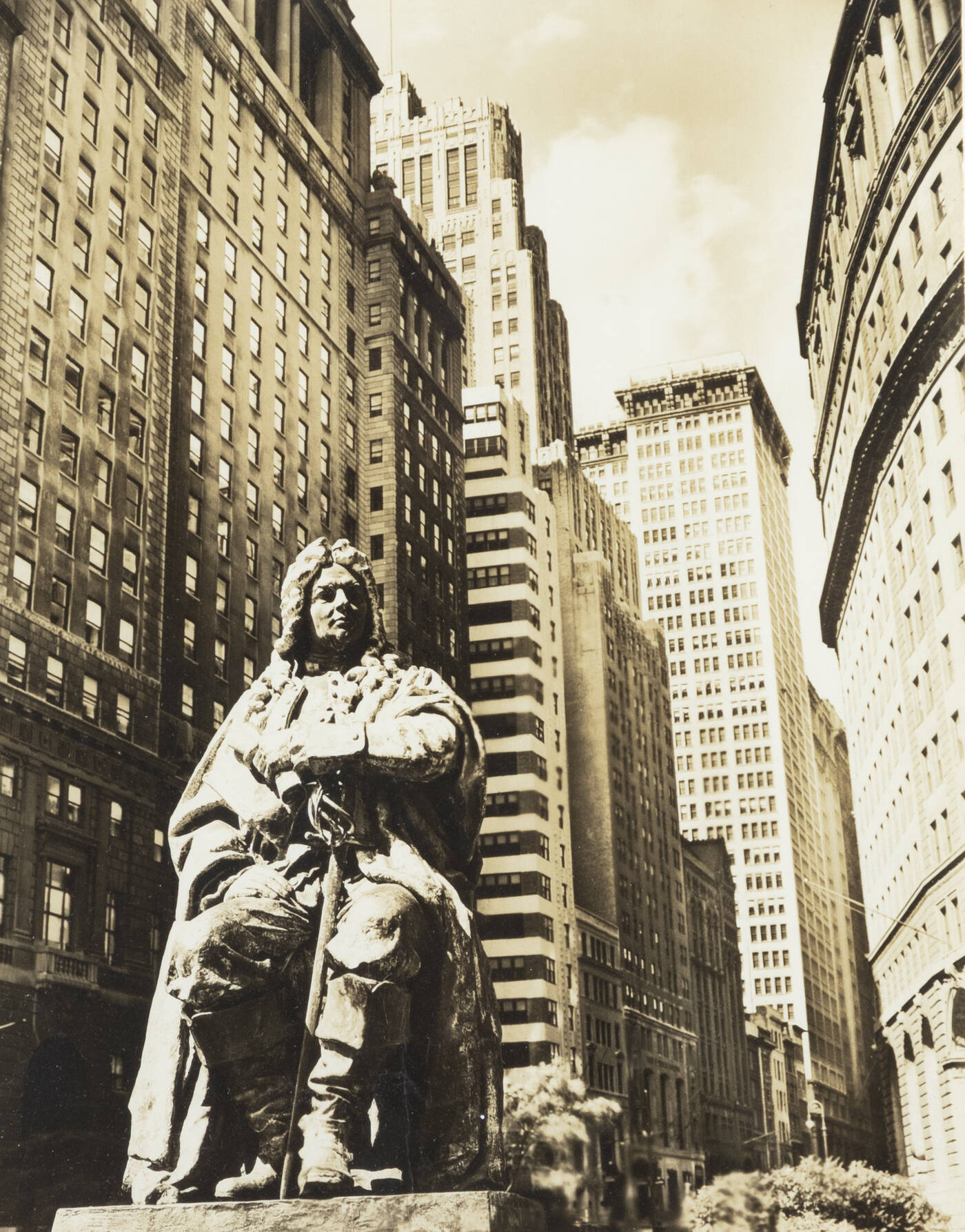 BERENICE ABBOTT - 'De Peyster Statue, Bowling Green. N. Y. C.' BERENICE ABBOTT - 'De Peyster Statue, Bowling Green. N. Y. C.'