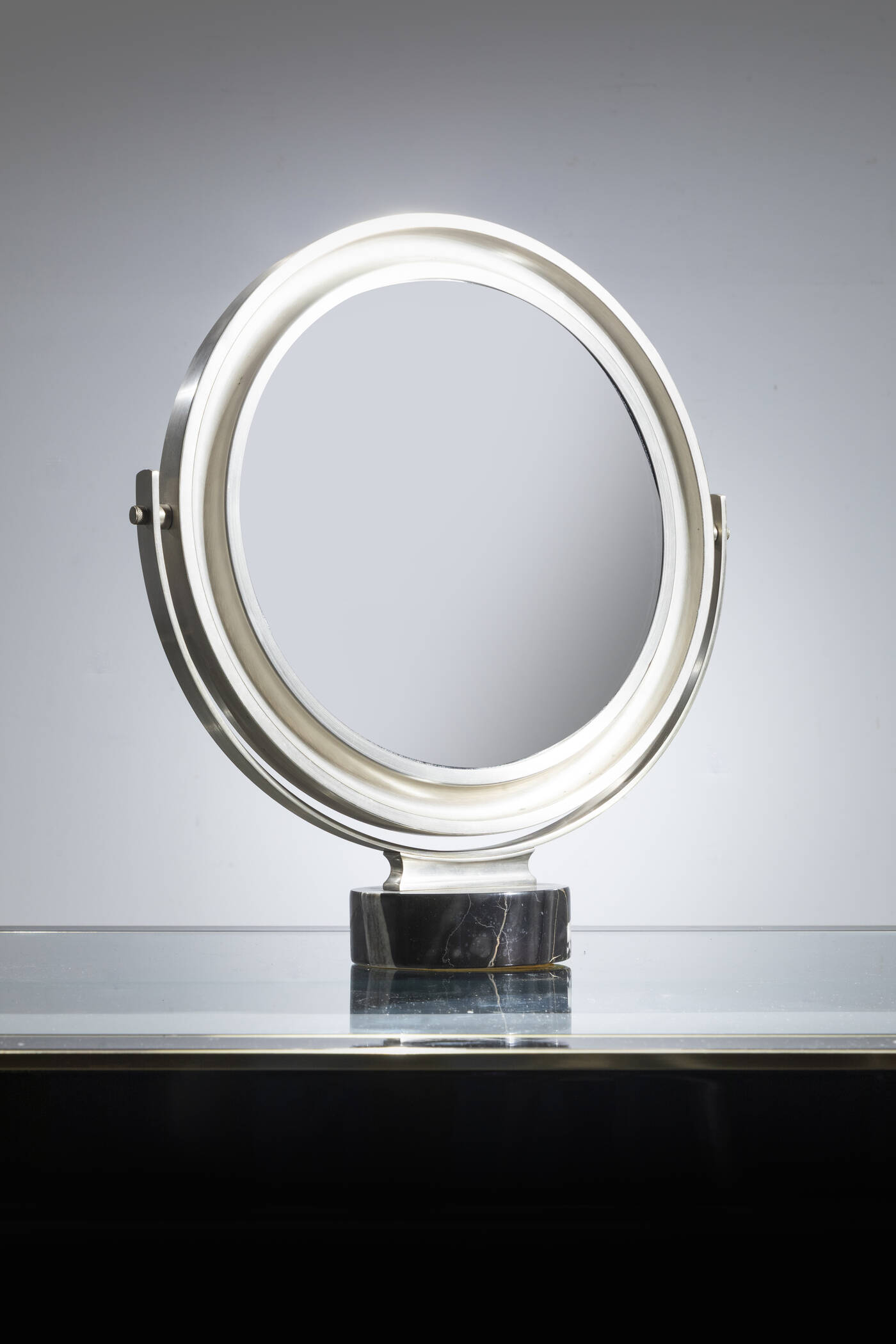 SERGIO MAZZA - Specchio da tavolo orientabile mod. Narciso