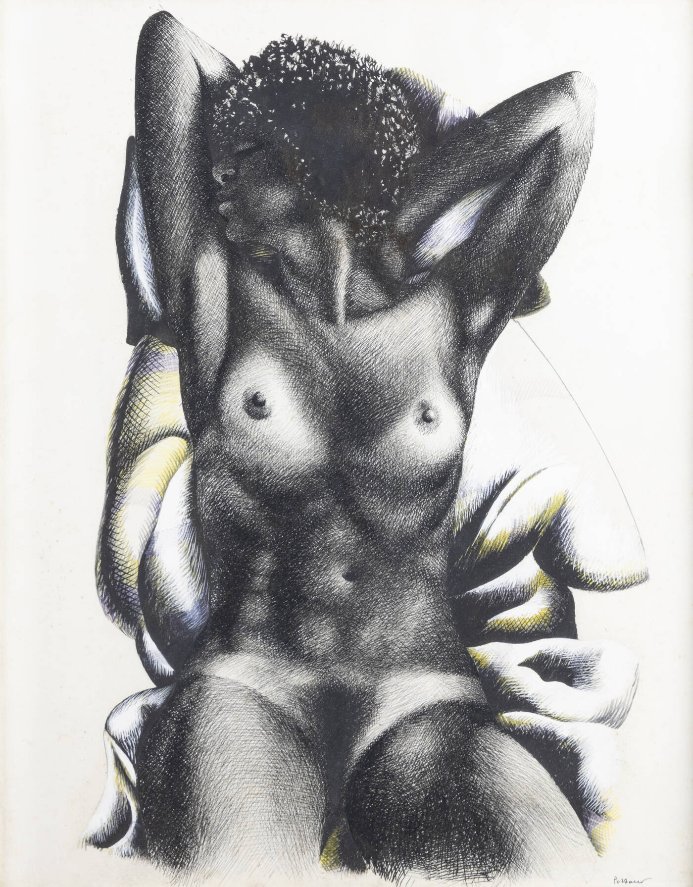 GIACOMO PORZANO - 'Blanco y negro sui cuscini' 1977