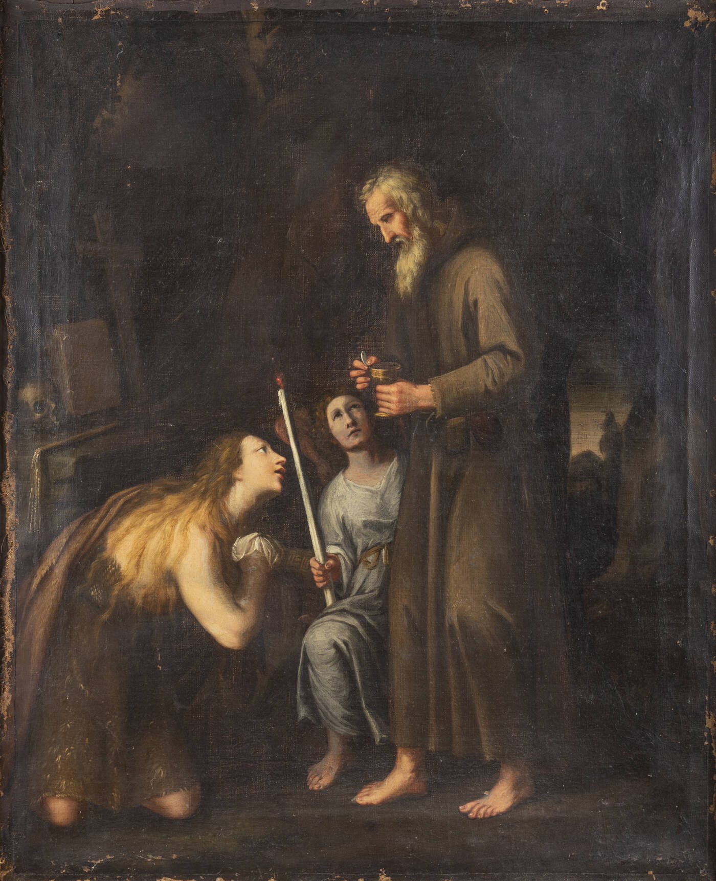 PITTORE ANONIMO - 'Eucarestia di Maria Maddalena' XVIII secolo