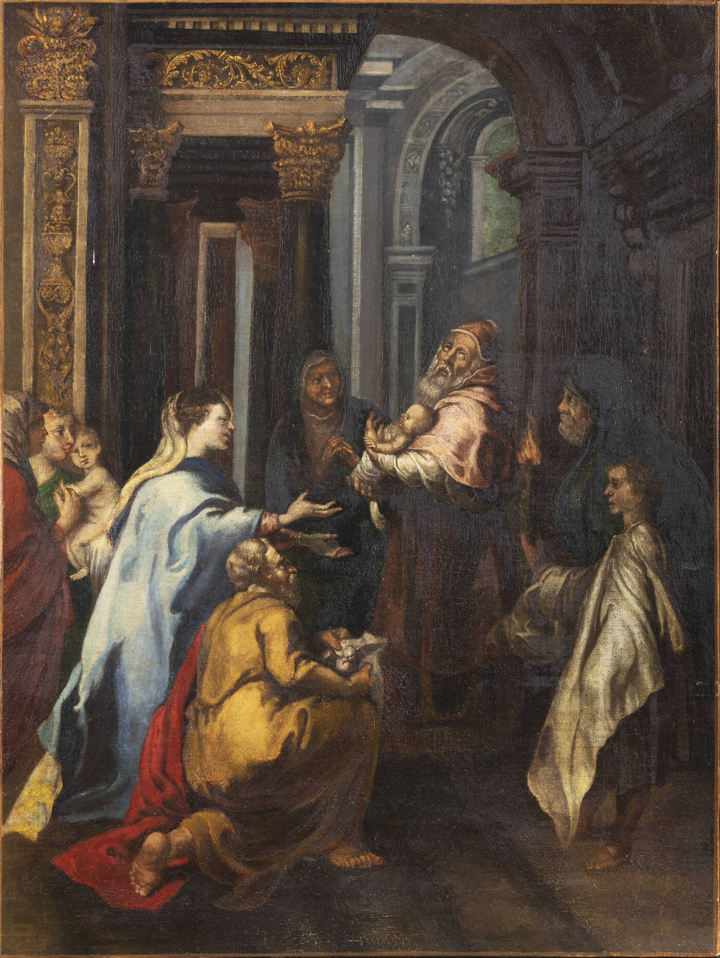 PITTORE ANONIMO - 'Presentazione al tempio' XVII secolo