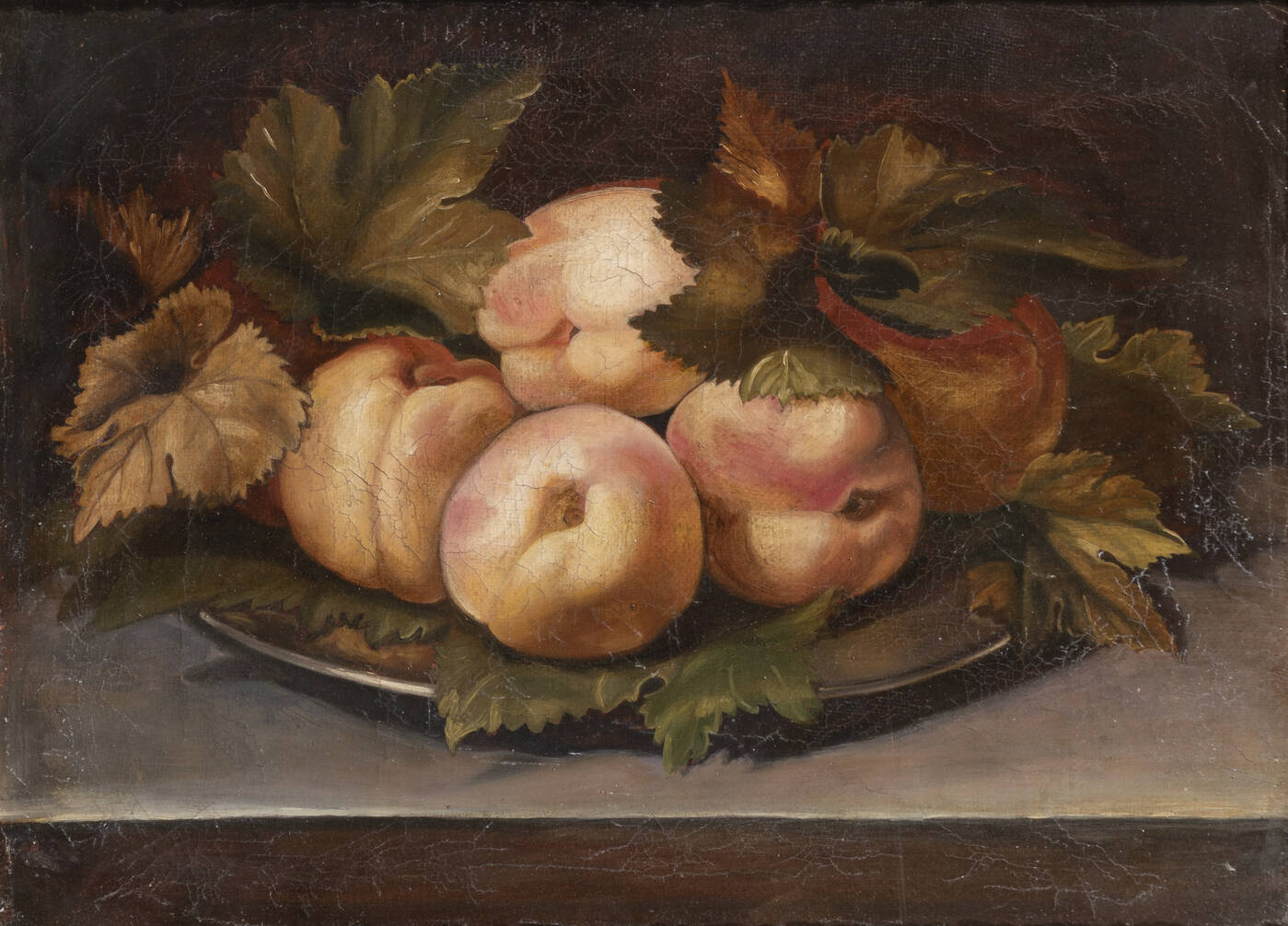 PITTORE ANONIMO - 'Natura morta con pesche' 