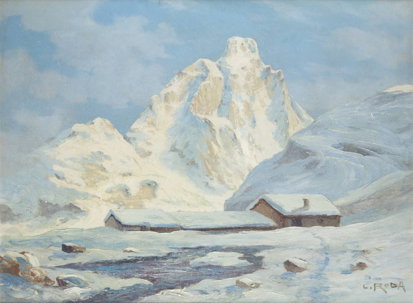 LEONARDO RODA - 'Il Cervino innevato'