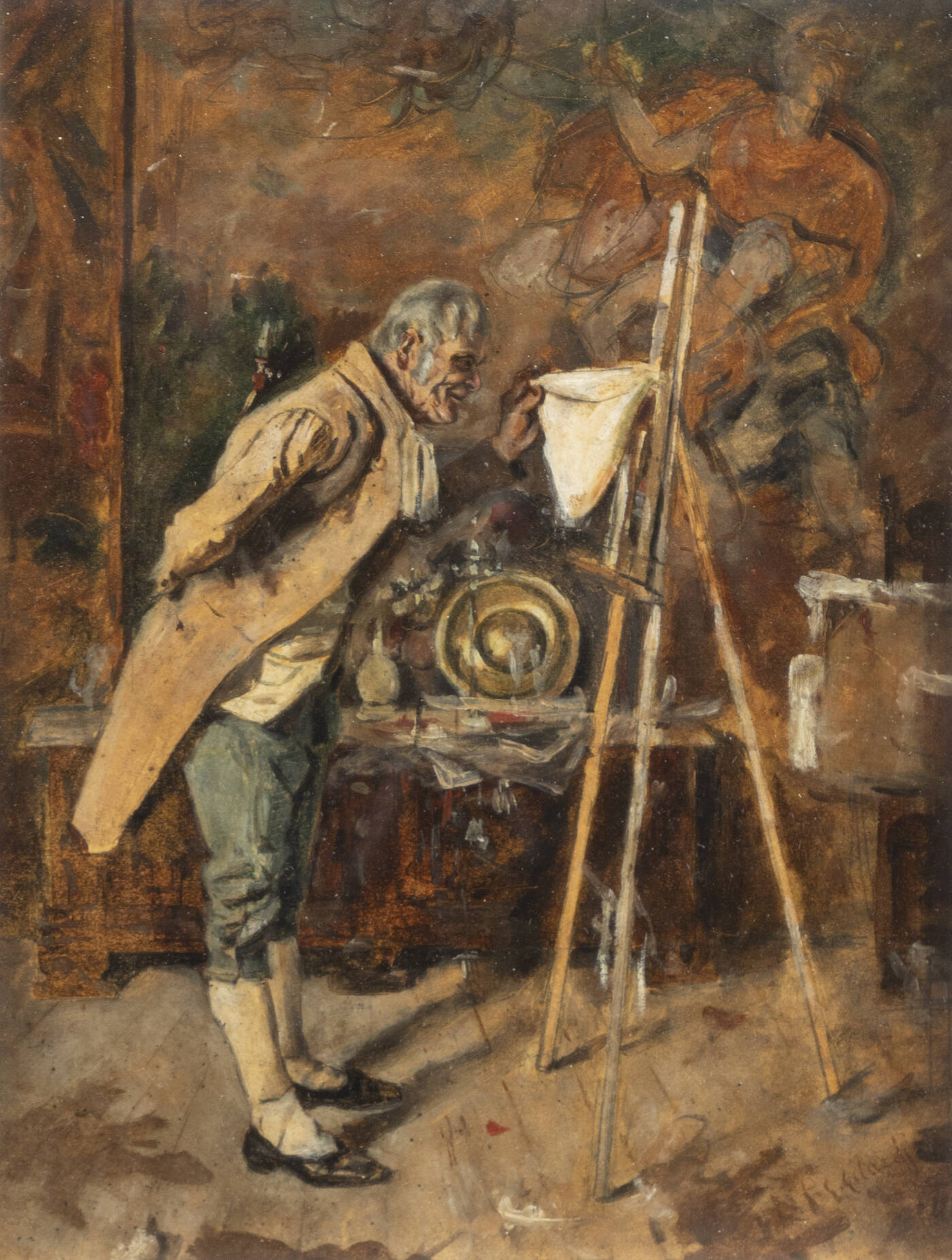 PIER CELESTINO GILARDI - 'Il curioso' bozzetto