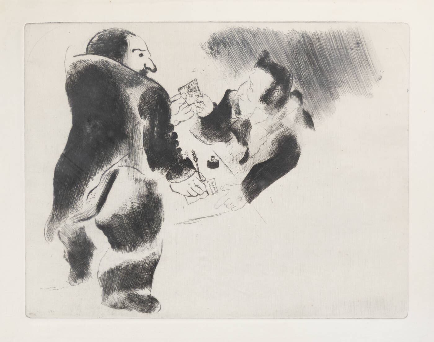 MARC CHAGALL - 'Les arrhes' da 'Les  Âmes mortes de Gogol'