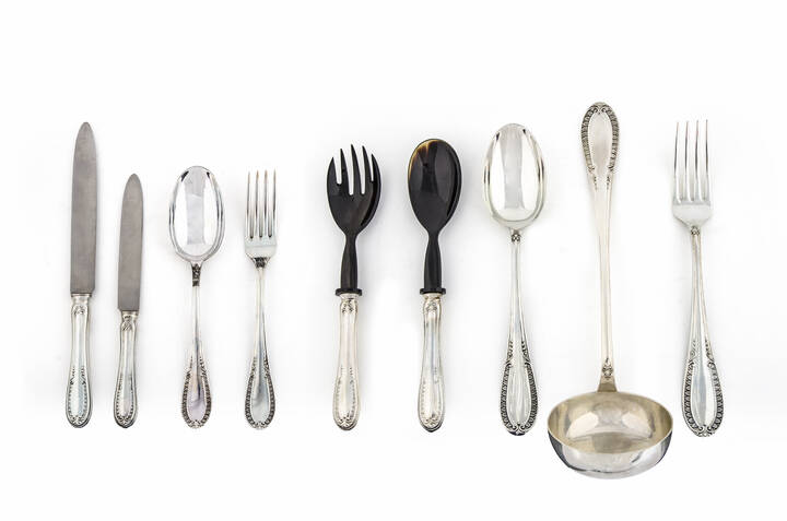 Servizio 12 Cucchiaini Da Caffè In Acciaio Inox Sylvia - Posate Lucidate 18/0 Per Tavola